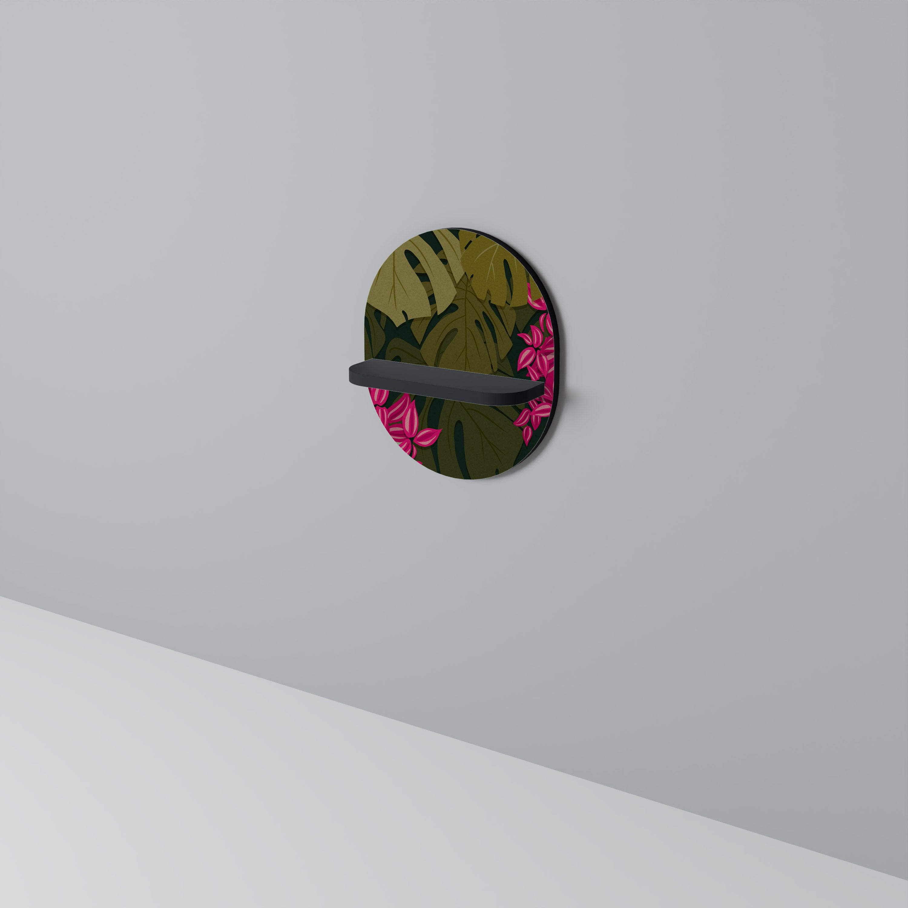 TROPICAL BEAUTY Półka owalna Czarna