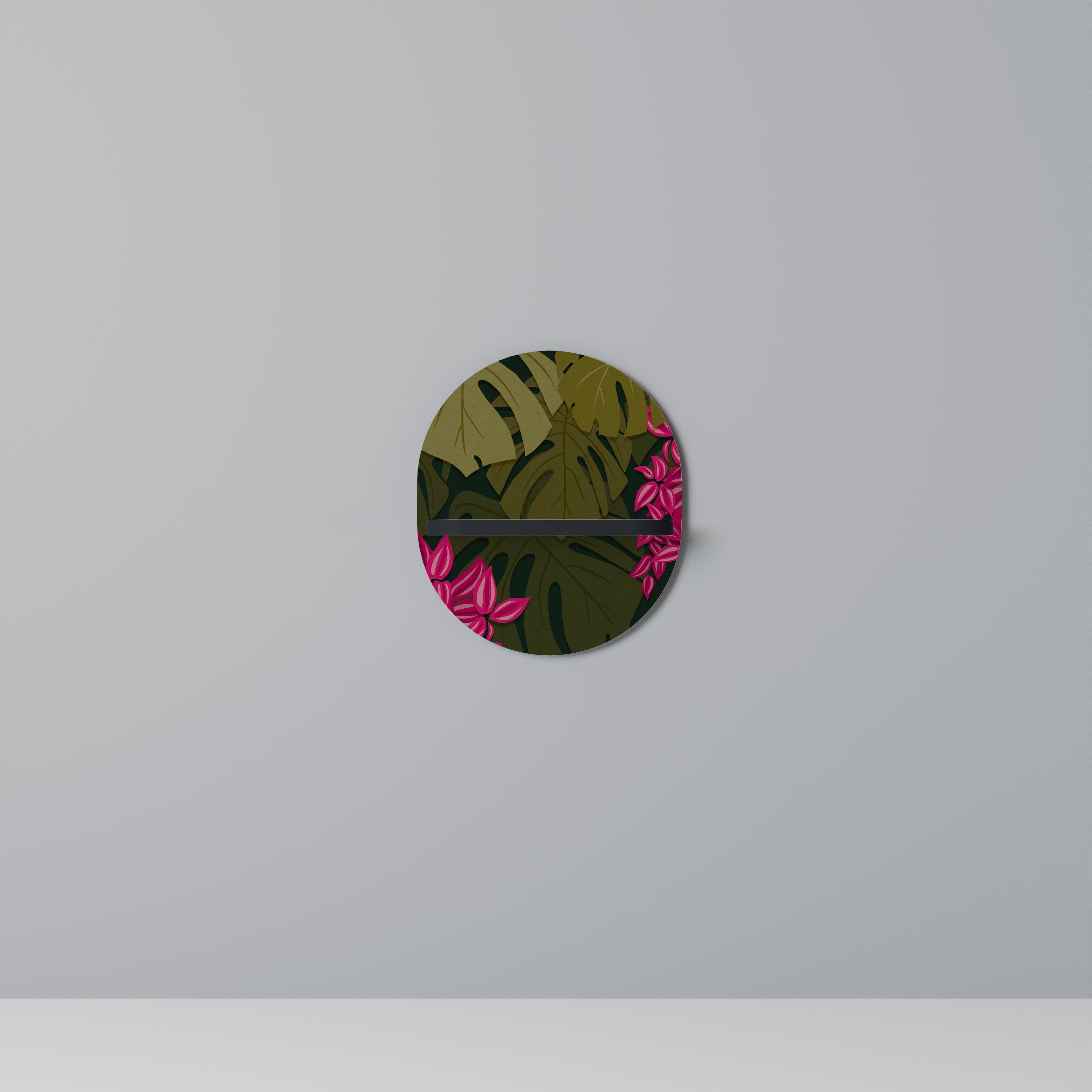 TROPICAL BEAUTY Półka owalna Czarna