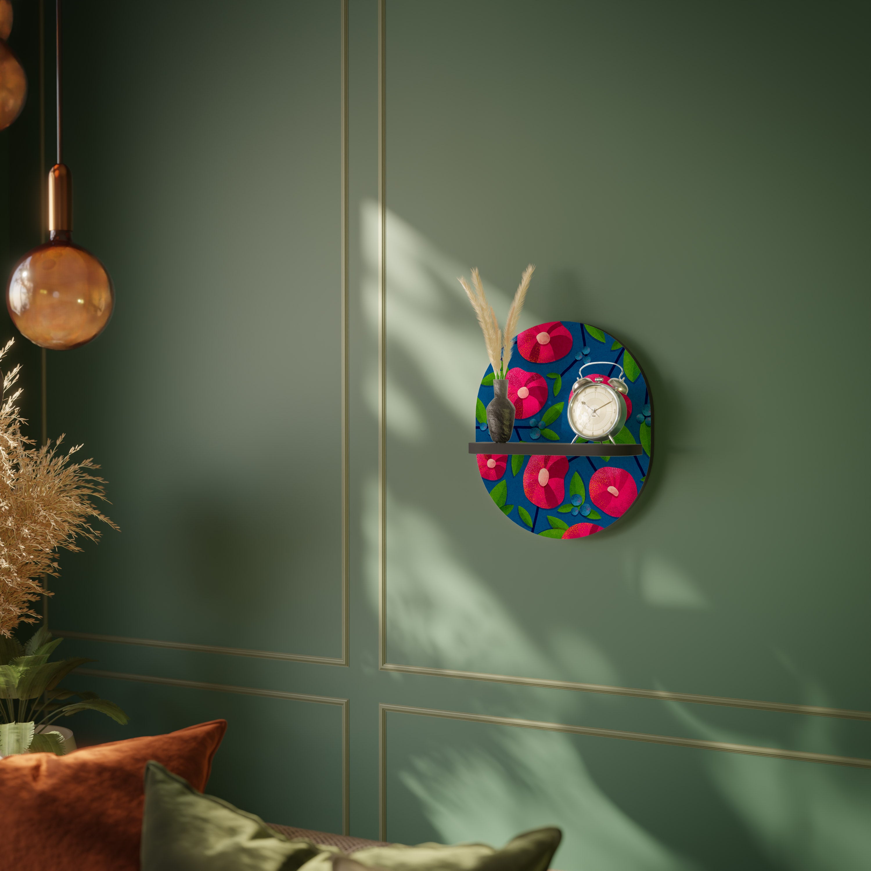 SPRING THOUGHTS Półka owalna Czarna