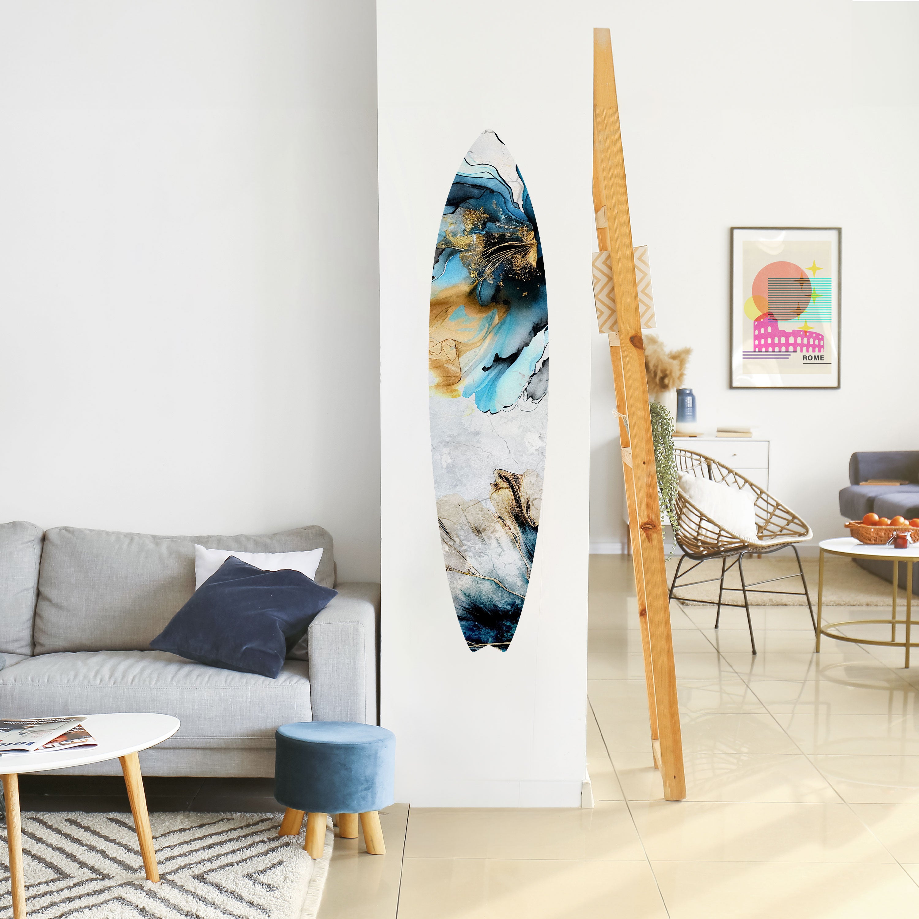 COBALT BLOSSOMS Naklejka - deska surfingowa