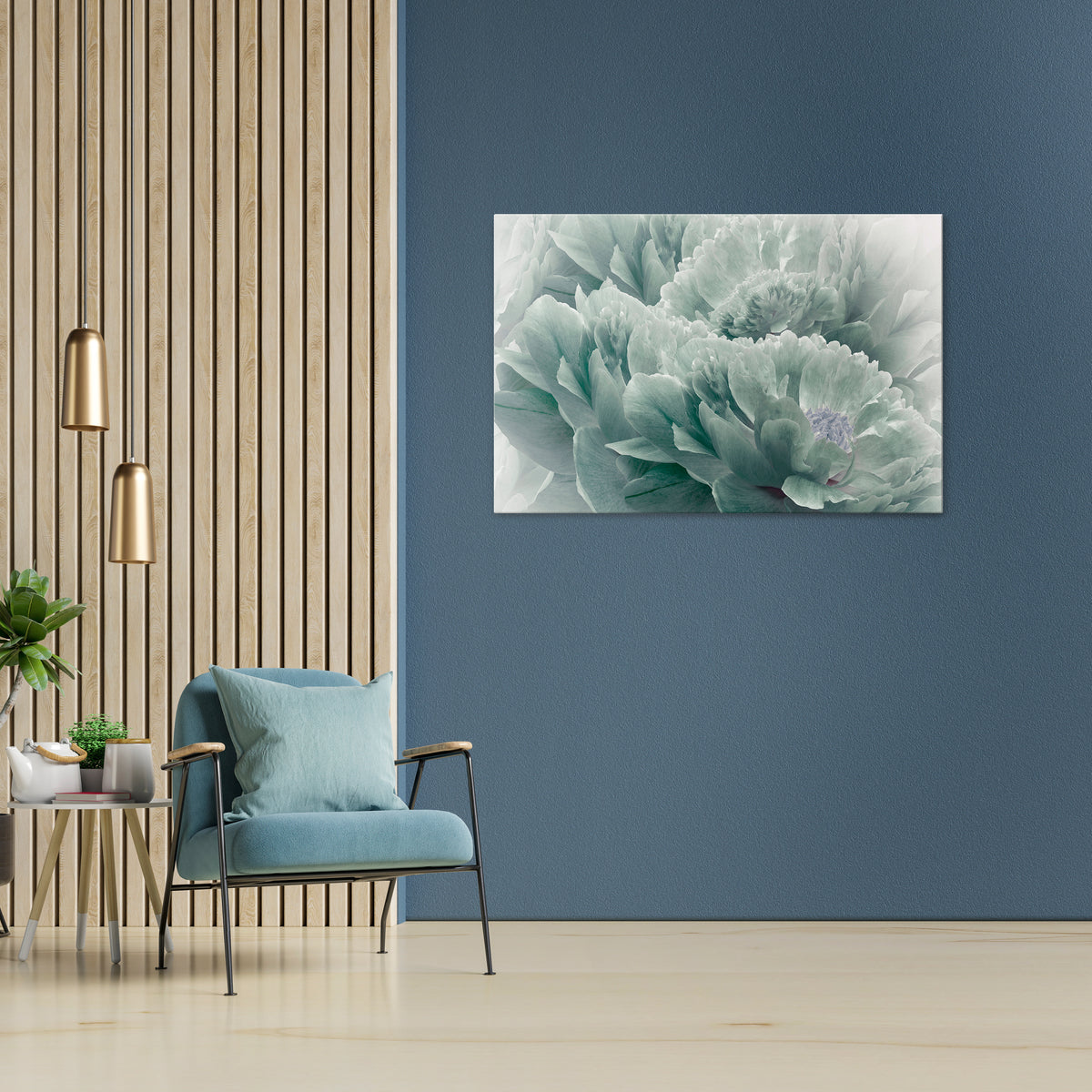 TREE PEONIES Poziomy obraz na płótnie