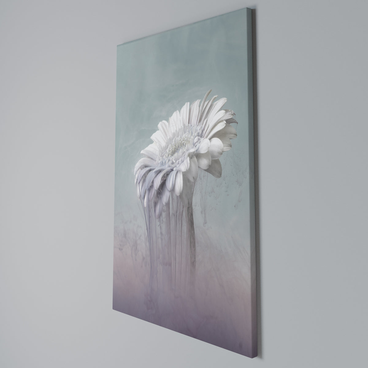 MELTING GERBERA Pionowy obraz na płótnie