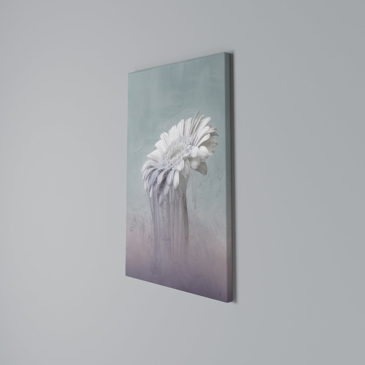 MELTING GERBERA Pionowy obraz na płótnie