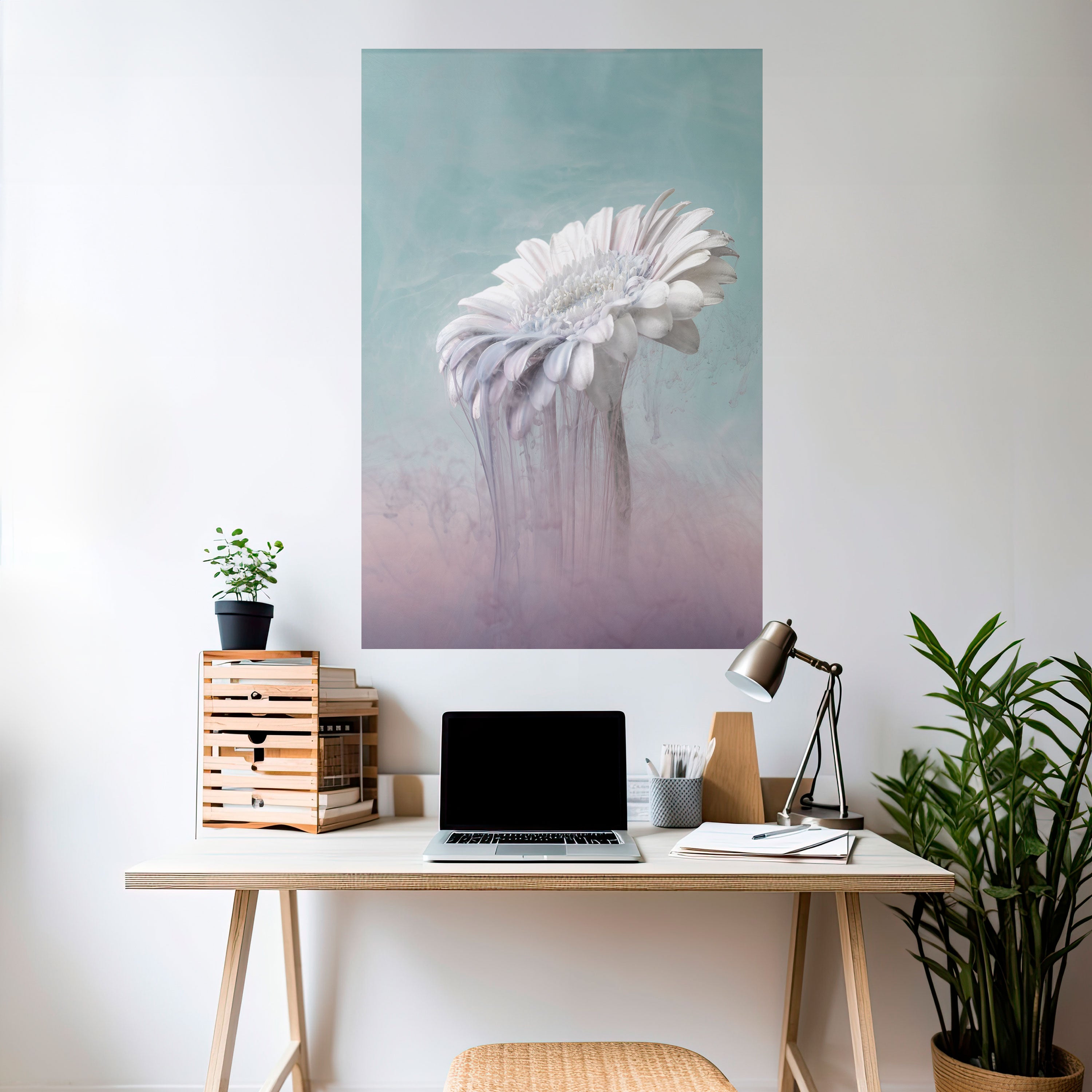 MELTING GERBERA Naklejka/Plakat pionowy