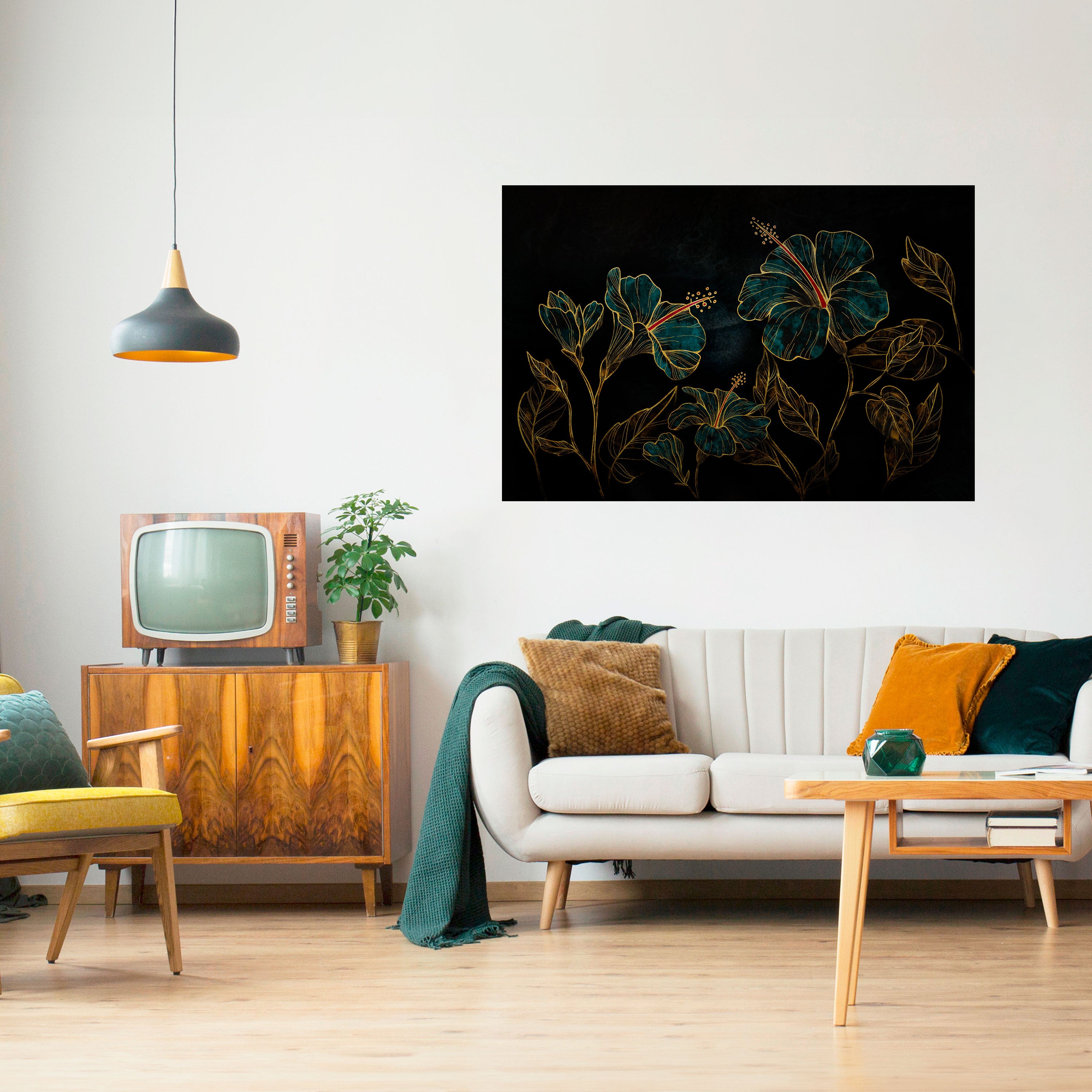 EMBERED BLOOM Naklejka/Plakat poziomy