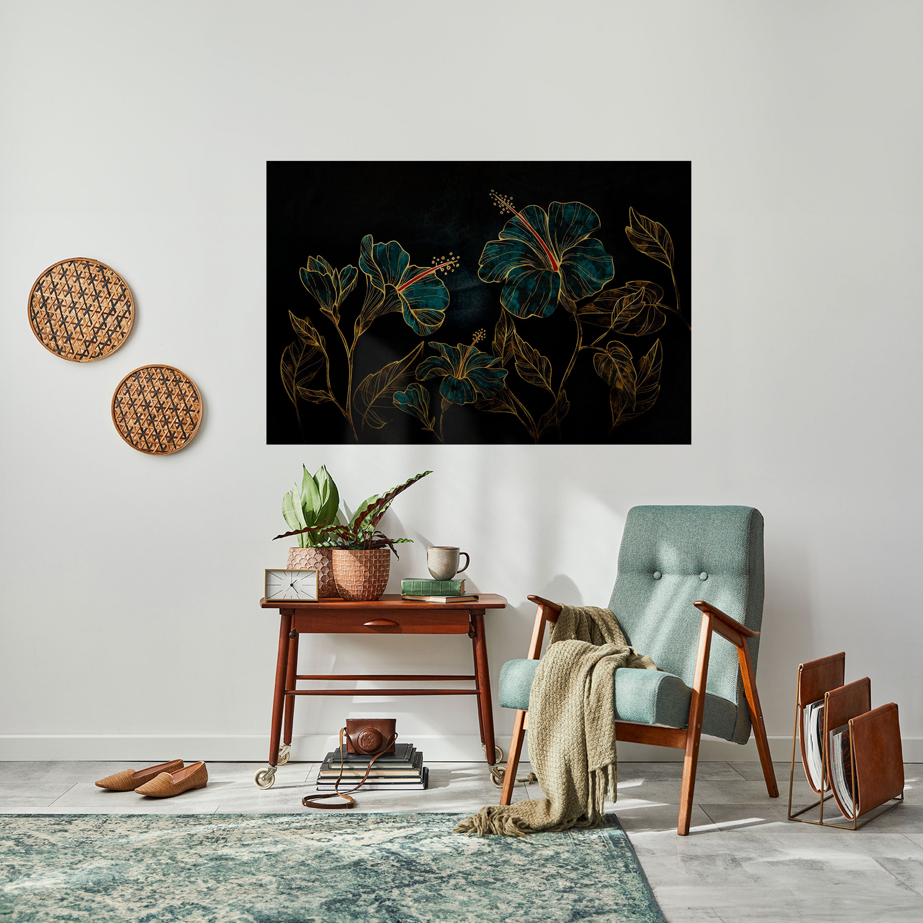 EMBERED BLOOM Naklejka/Plakat poziomy