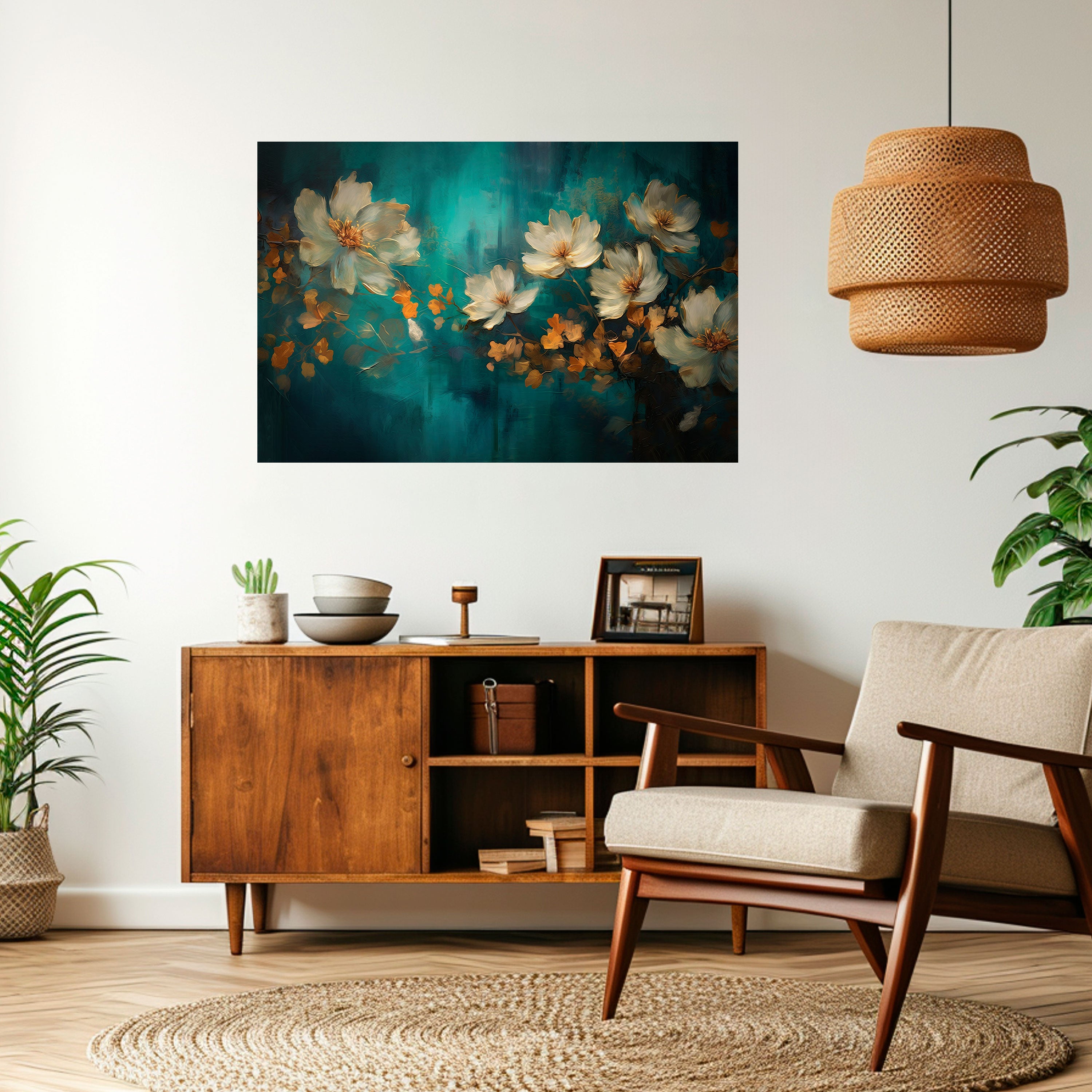 TRANQUIL GARDEN MUSE Naklejka/Plakat poziomy