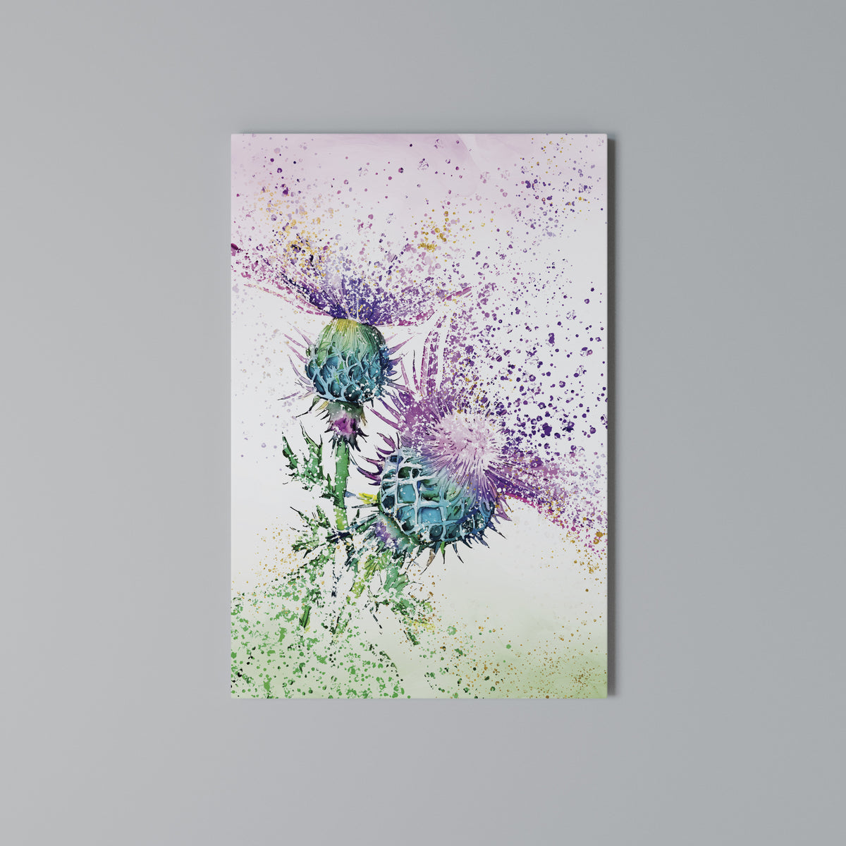 COLORFUL THISTLE DANCE Pionowy obraz na płótnie