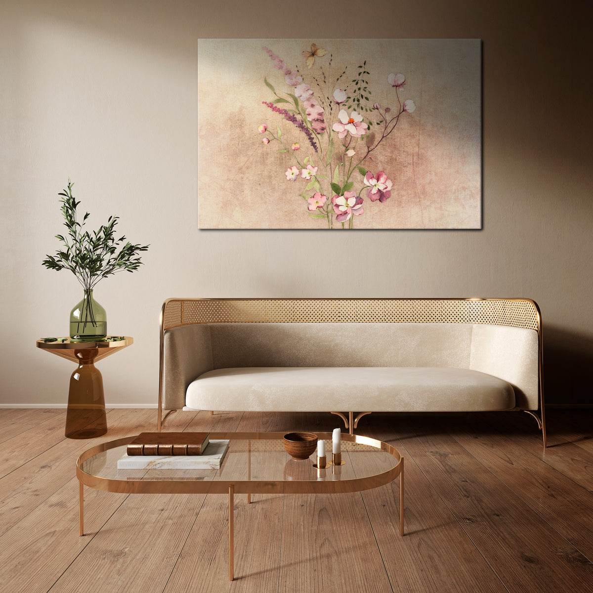 FLOWERED REVERIE Poziomy obraz na płótnie