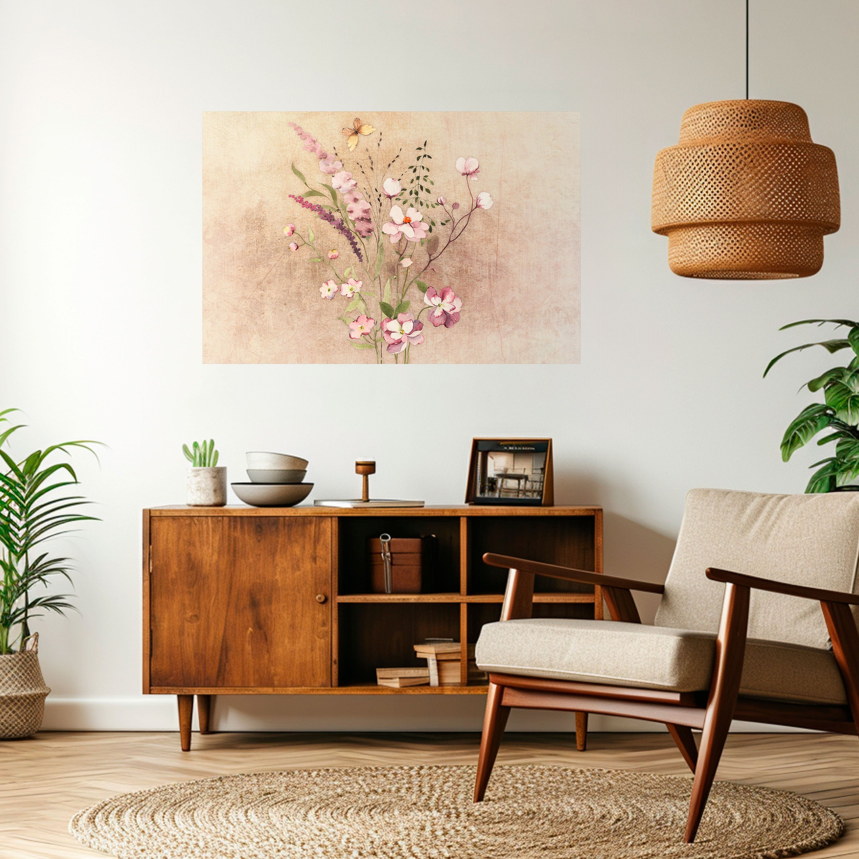 FLOWERED REVERIE Naklejka/Plakat poziomy