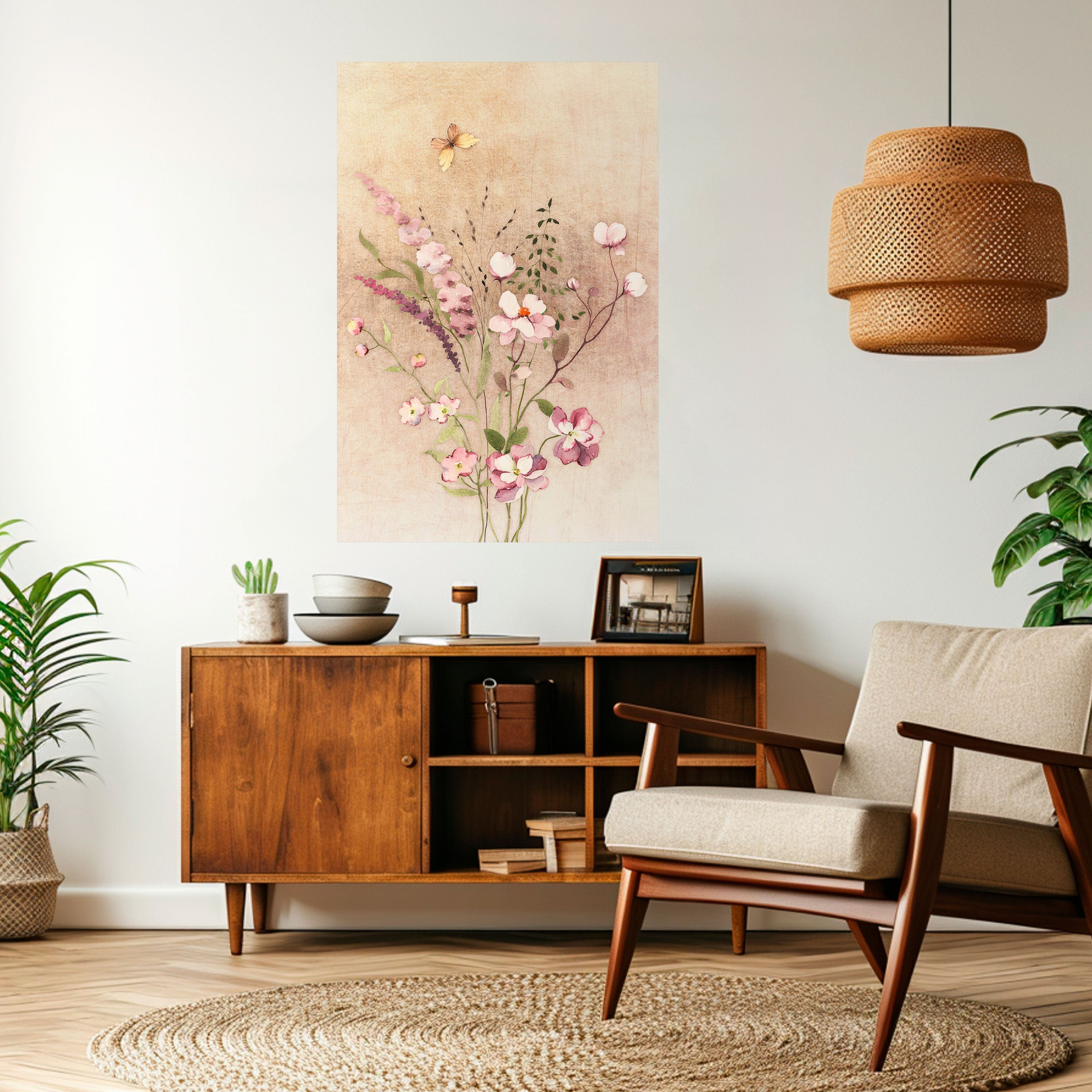 FLOWERED REVERIE Naklejka/Plakat pionowy