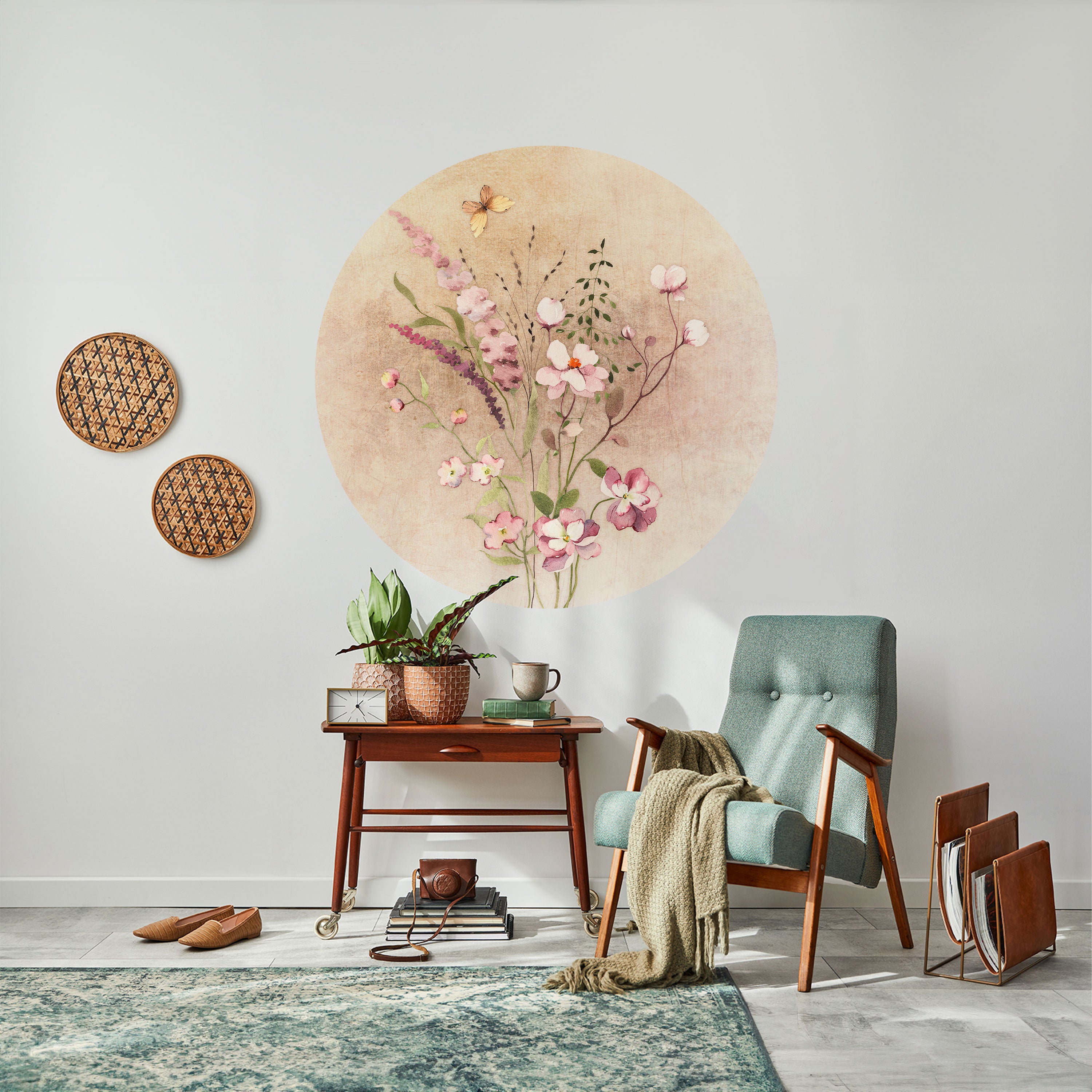 FLOWERED REVERIE Naklejka okrągła