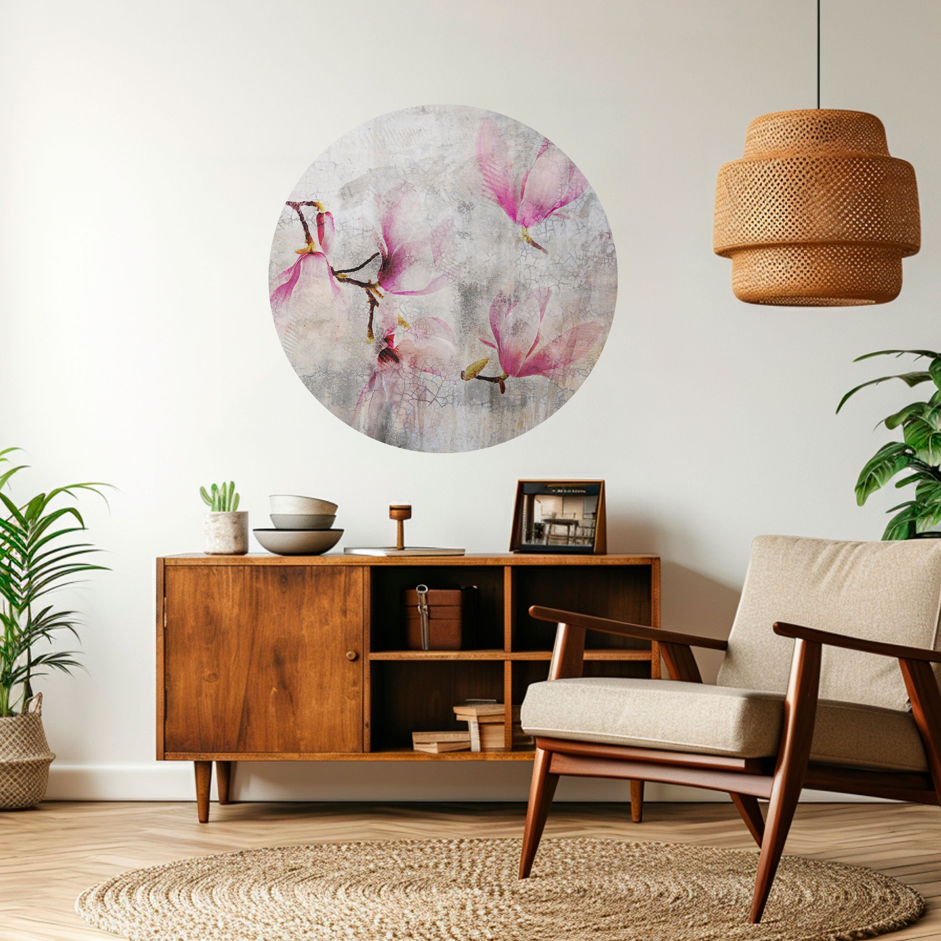 ASTONISHING MAGNOLIA Naklejka okrągła