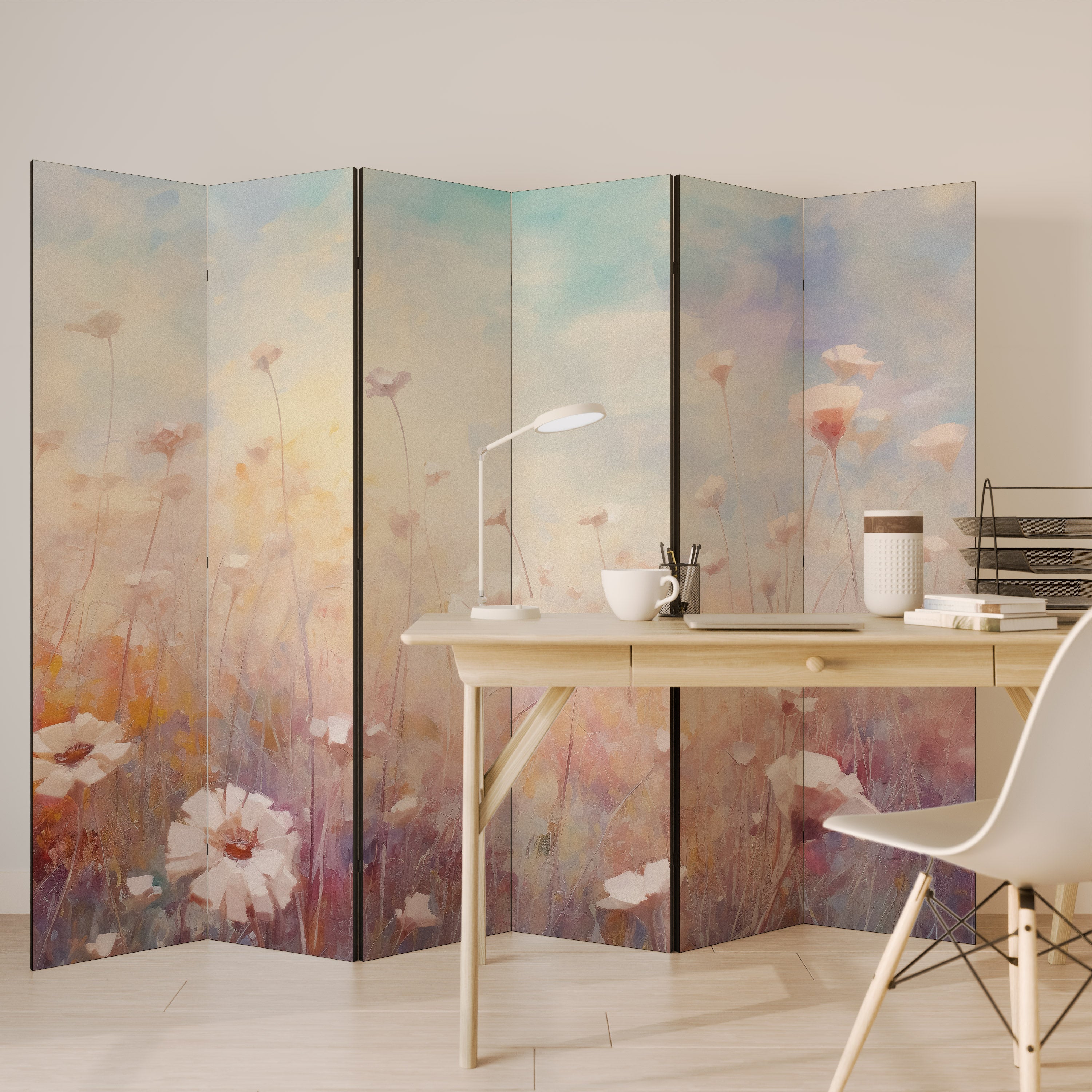 BREEZE OF COLORS Dekoracyjny parawan 6-skrzydłowy