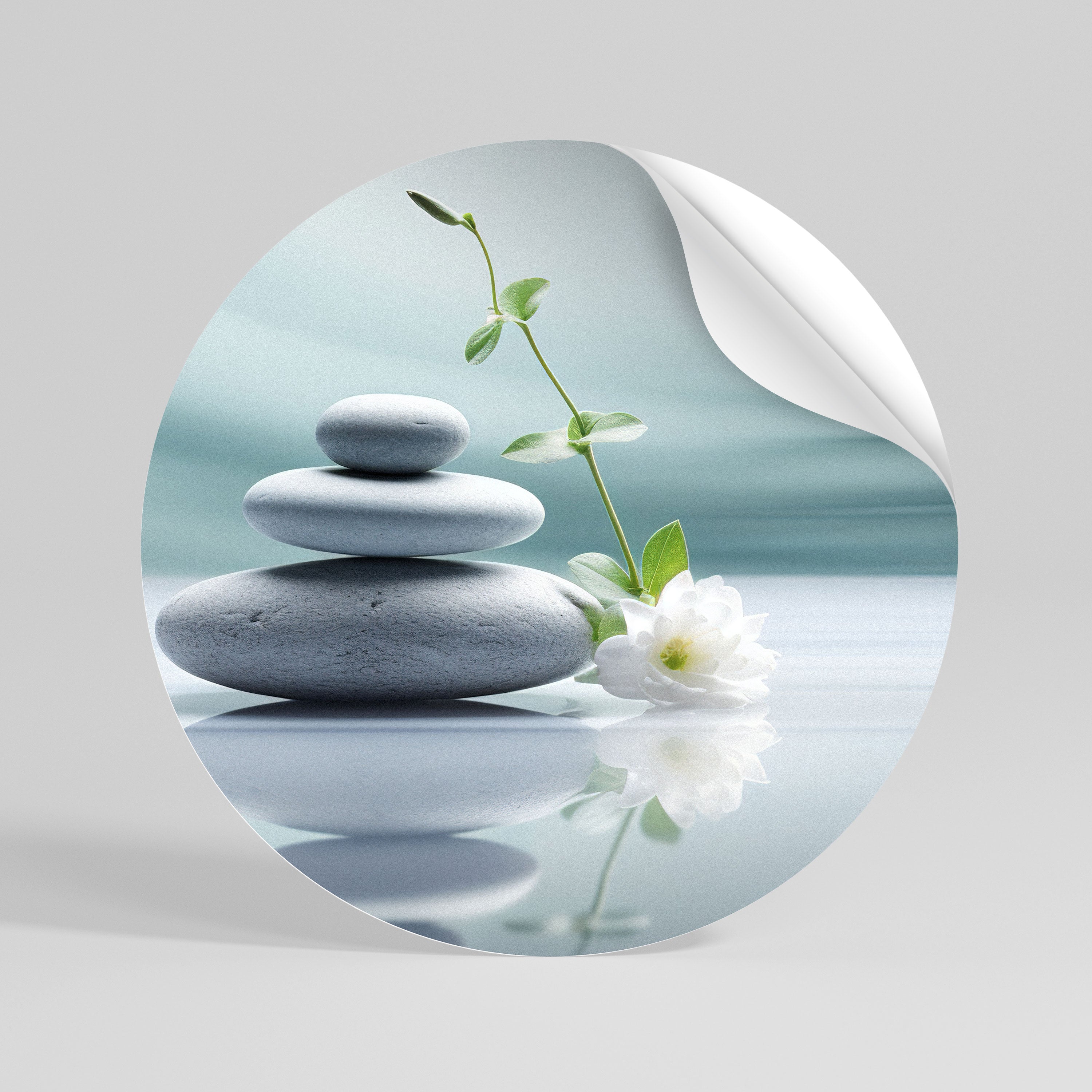 TRANQUIL STONE BALANCE Naklejka - okrągła