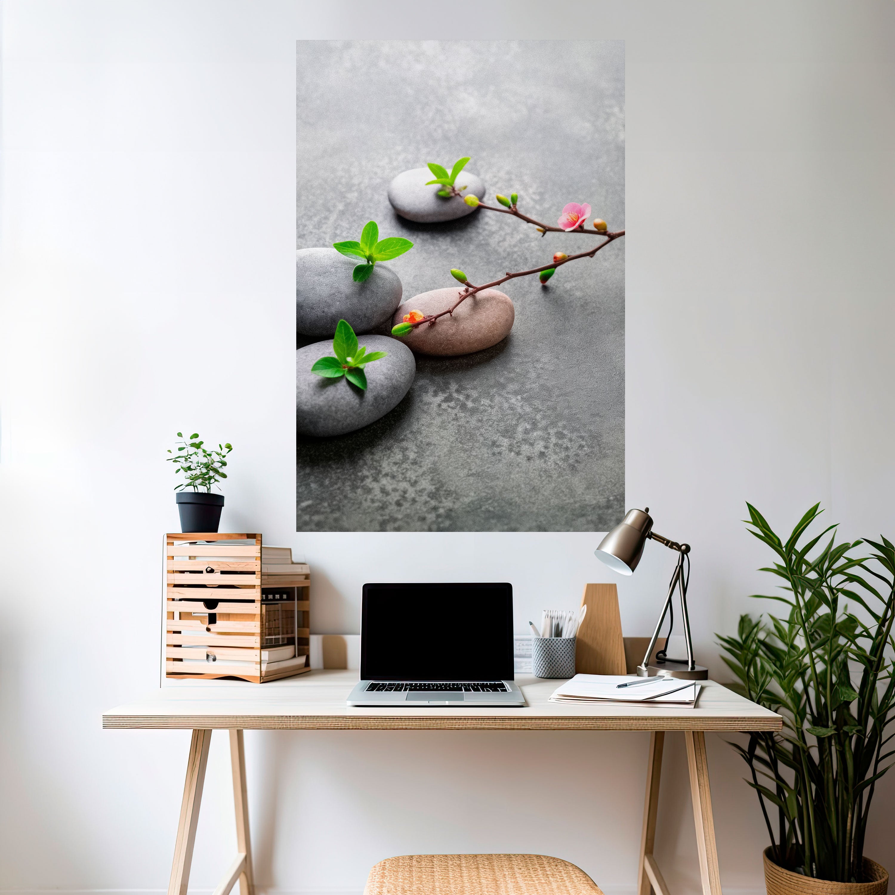 STONES AND BLOSSOMS Naklejka/Plakat pionowy