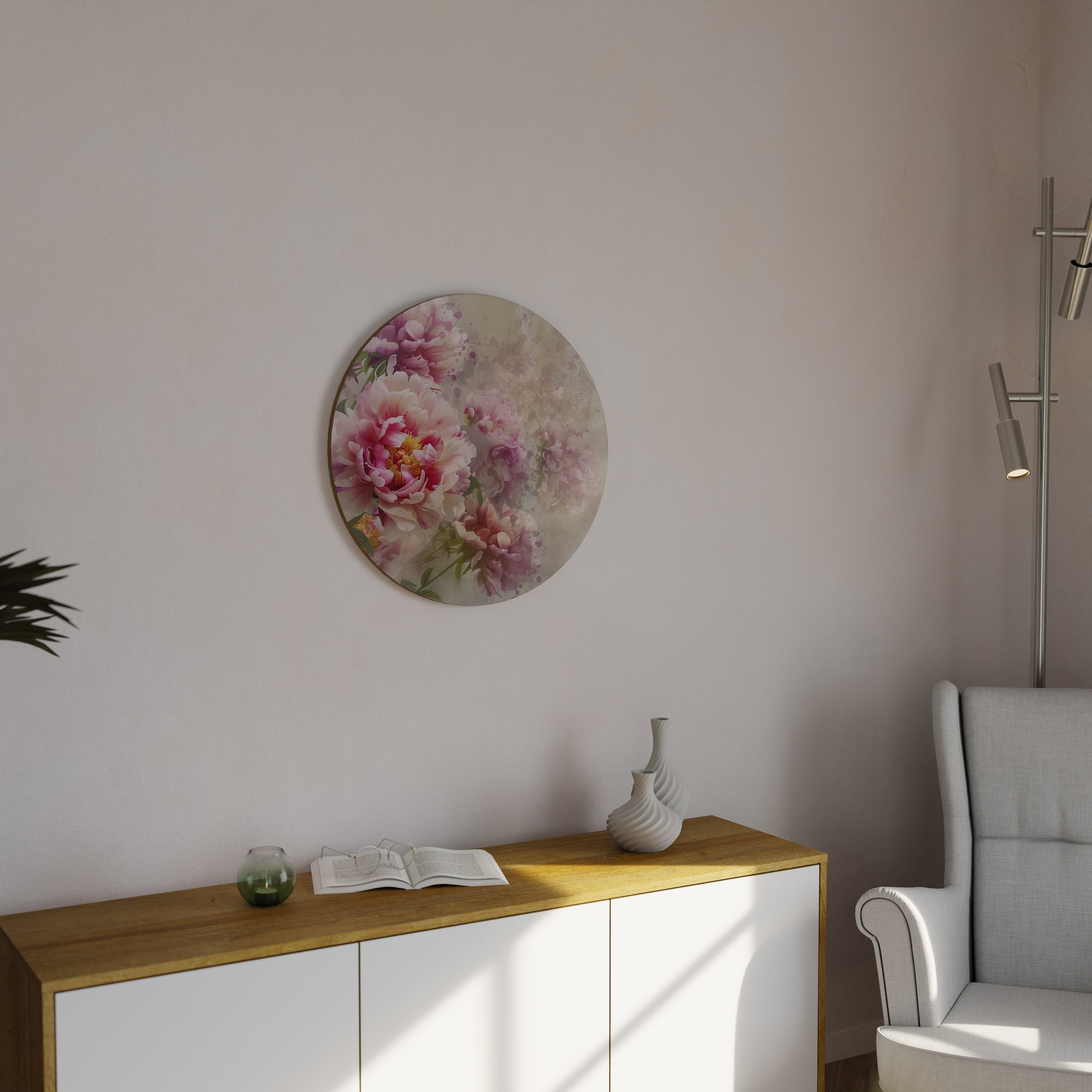 PEONY WHISPER Obraz okrągły