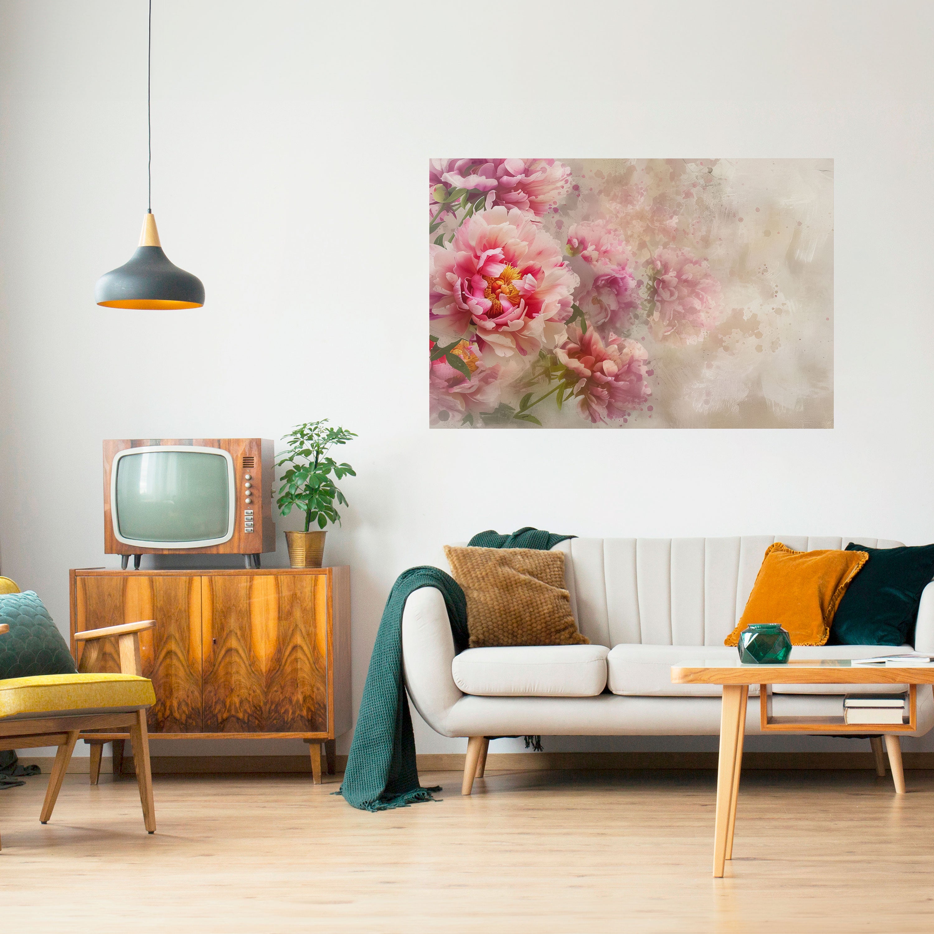 PEONY WHISPER Naklejka/Plakat poziomy