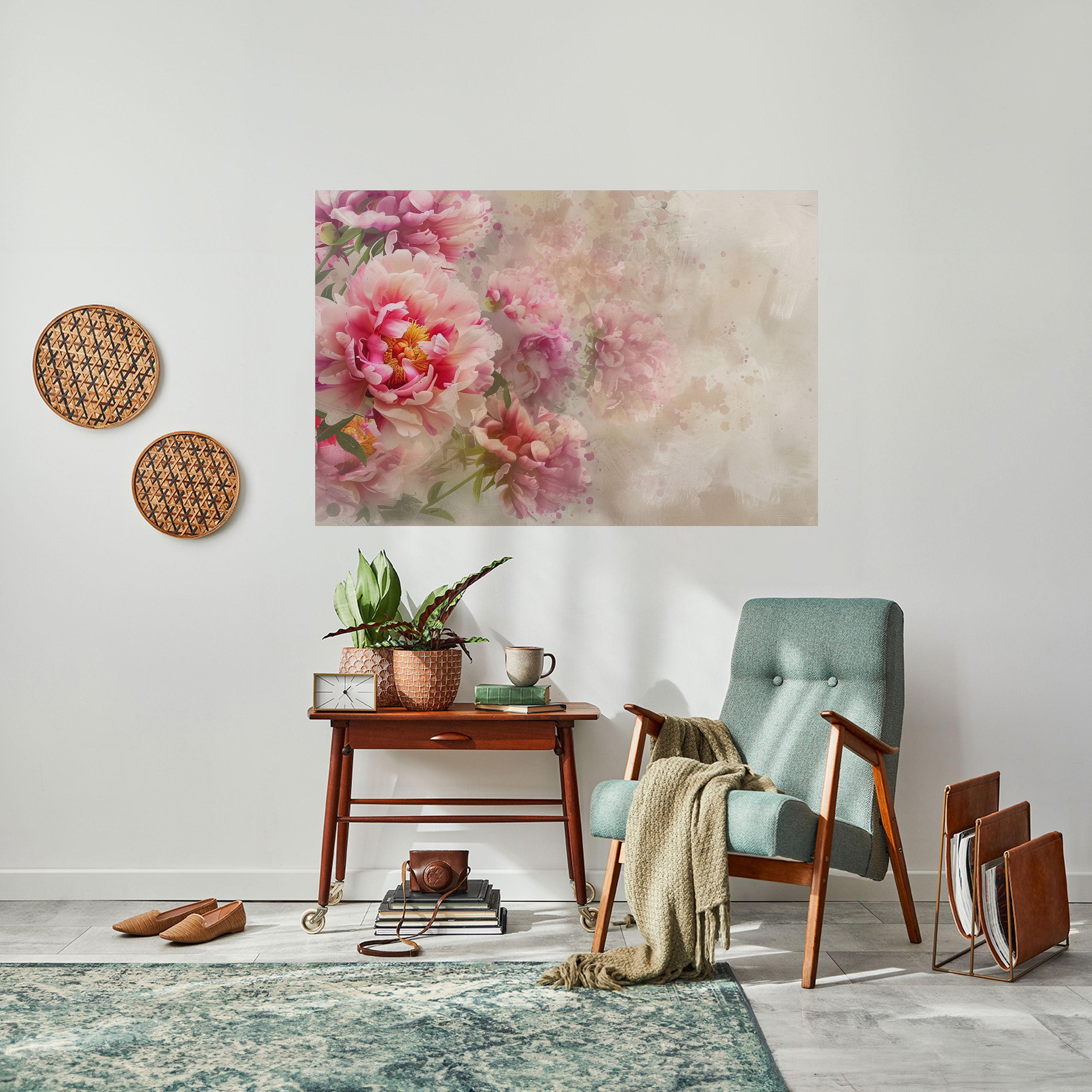 PEONY WHISPER Naklejka/Plakat poziomy