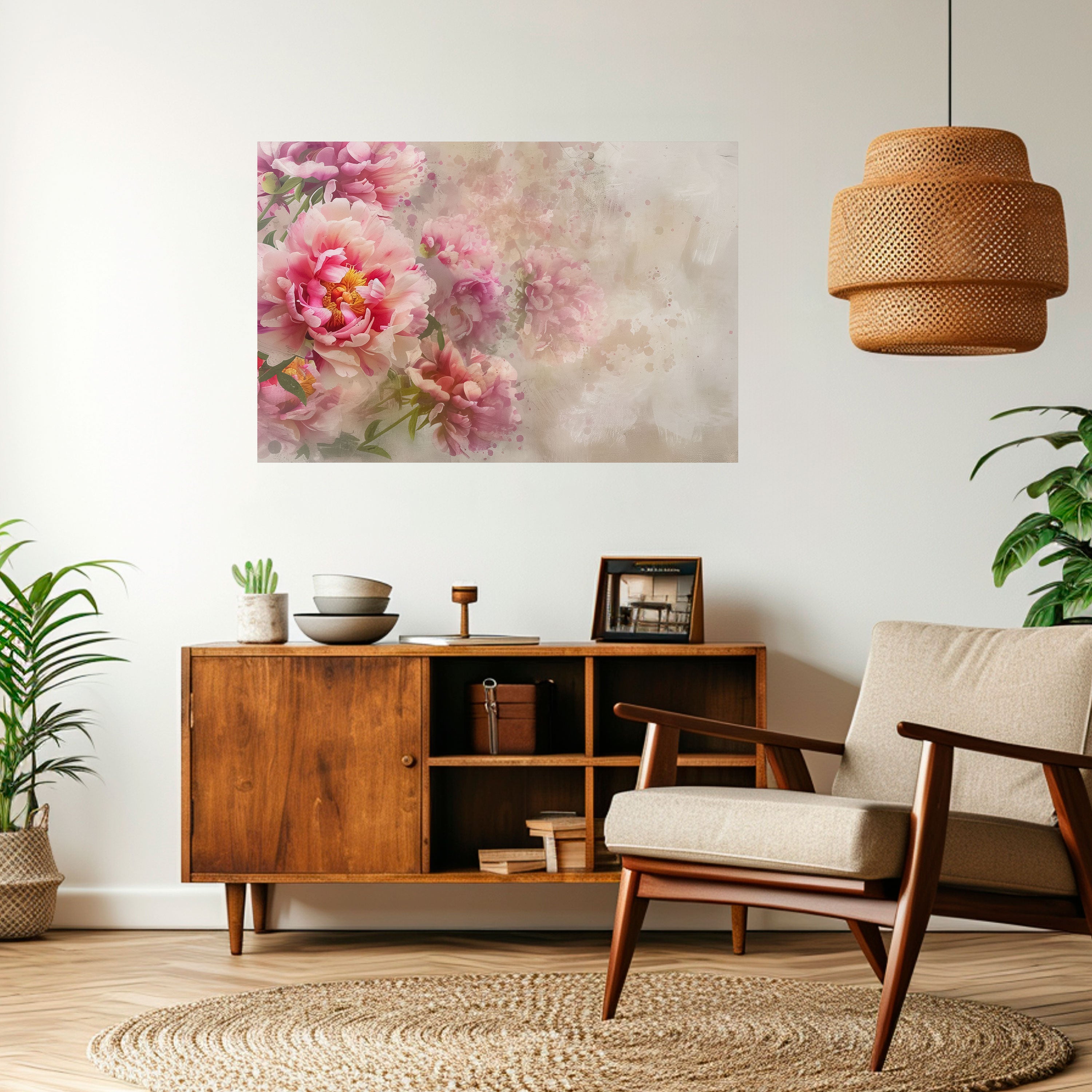 PEONY WHISPER Naklejka/Plakat poziomy
