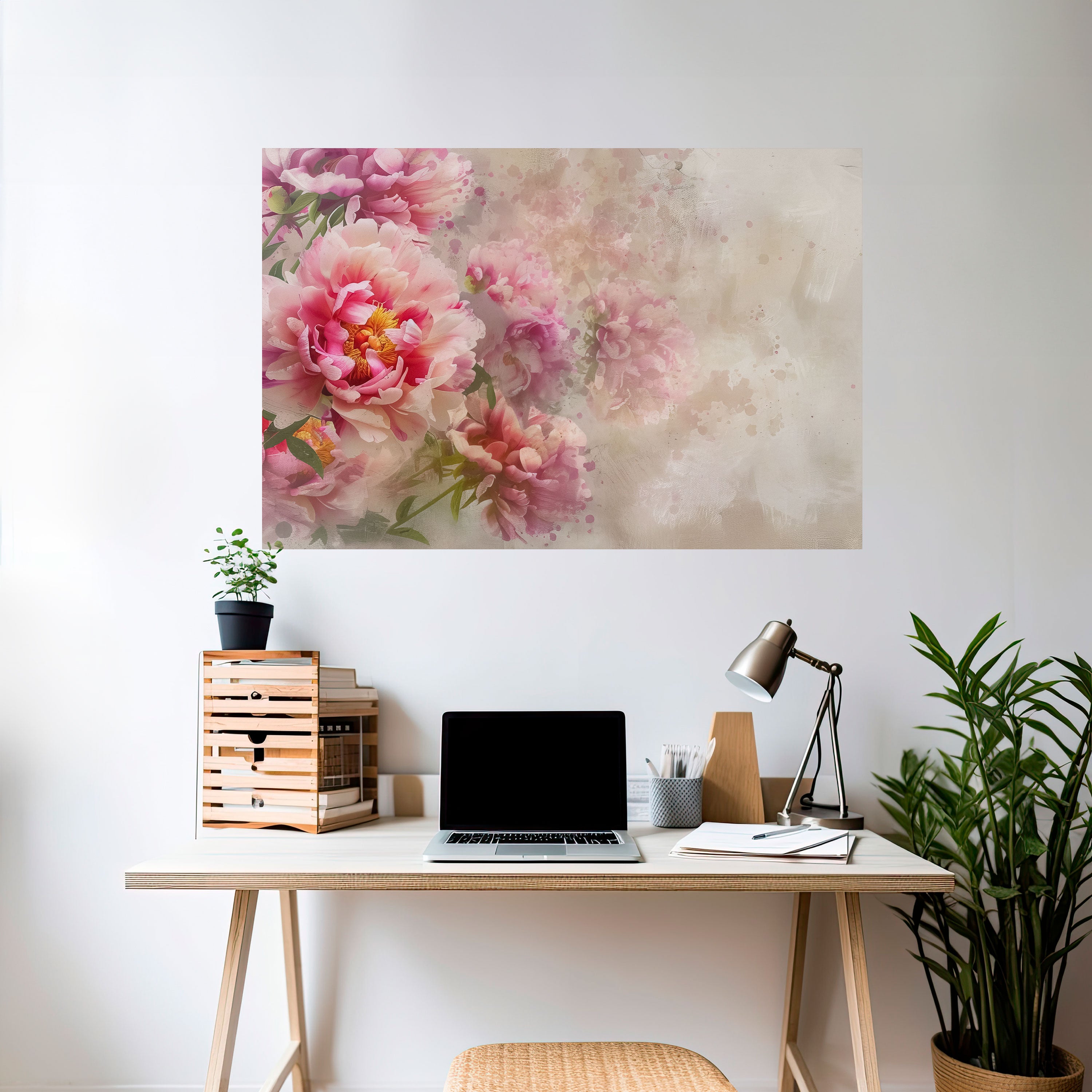 PEONY WHISPER Naklejka/Plakat poziomy