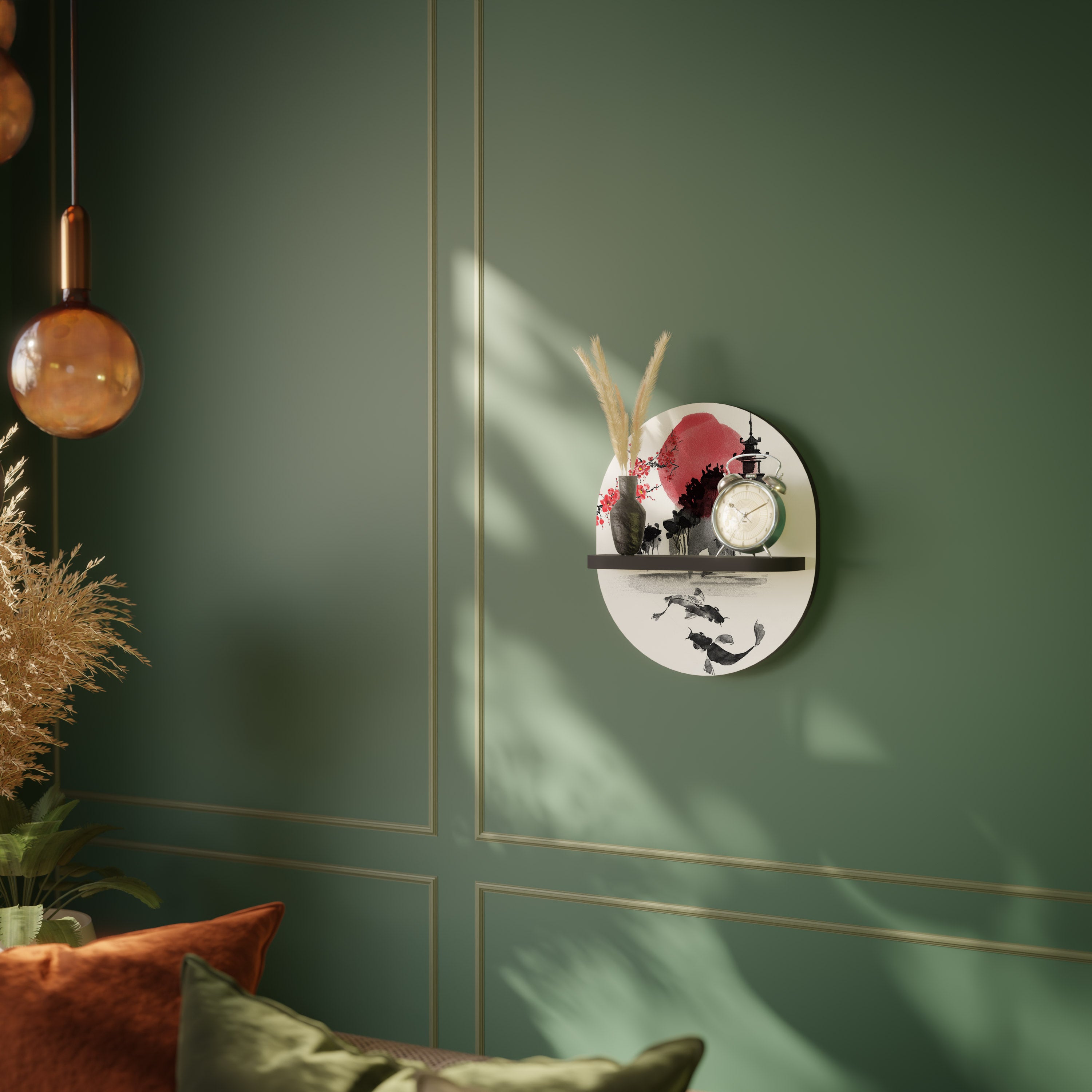 CHERRY SHADOWS Półka owalna Czarna