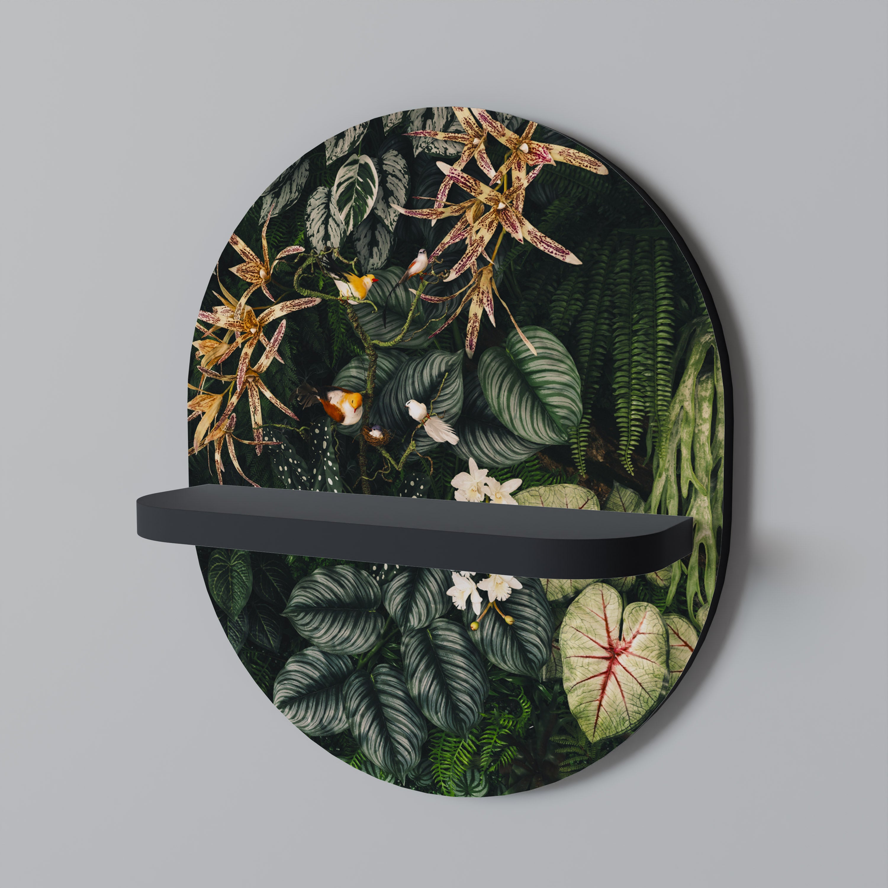 SILENT WILDERNESS Półka owalna Czarna