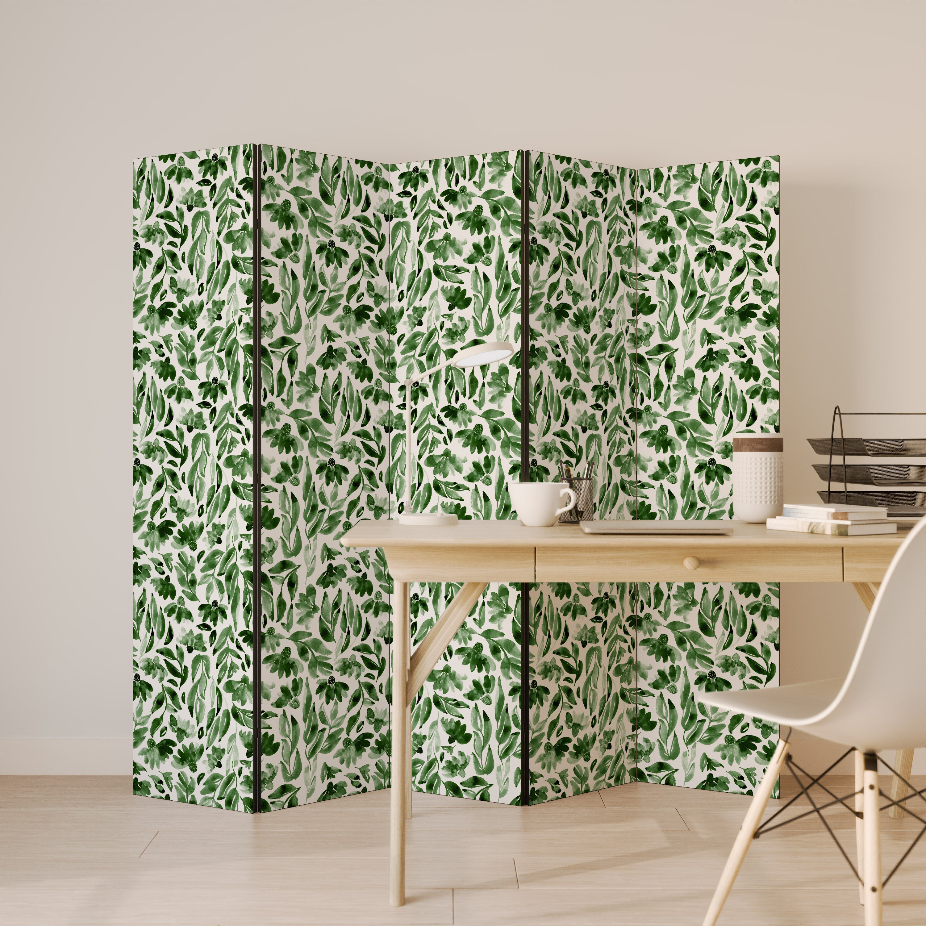 LEAFY LAYERS Dekoracyjny parawan 5-skrzydłowy