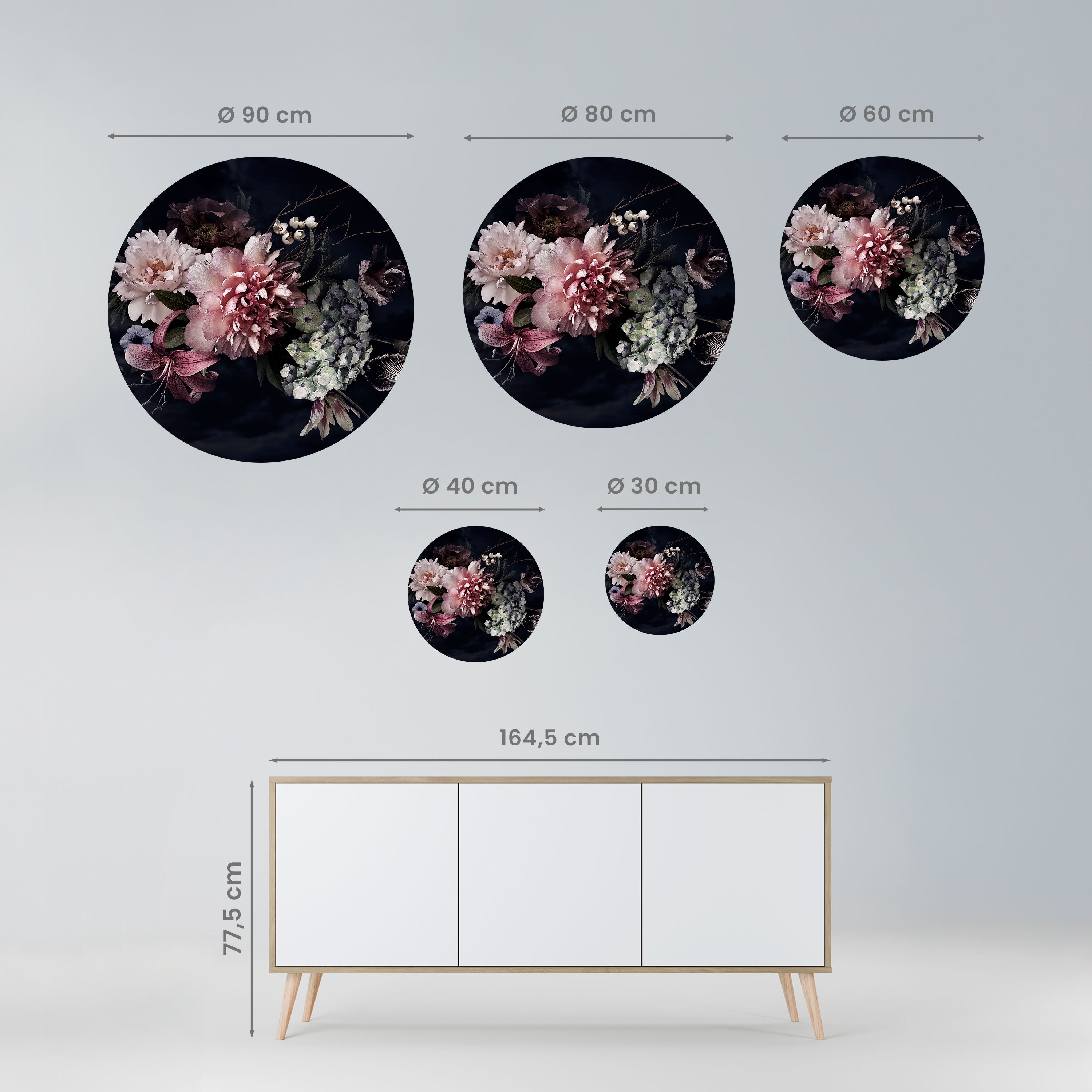 PURE BLOSSOM Naklejka okrągła