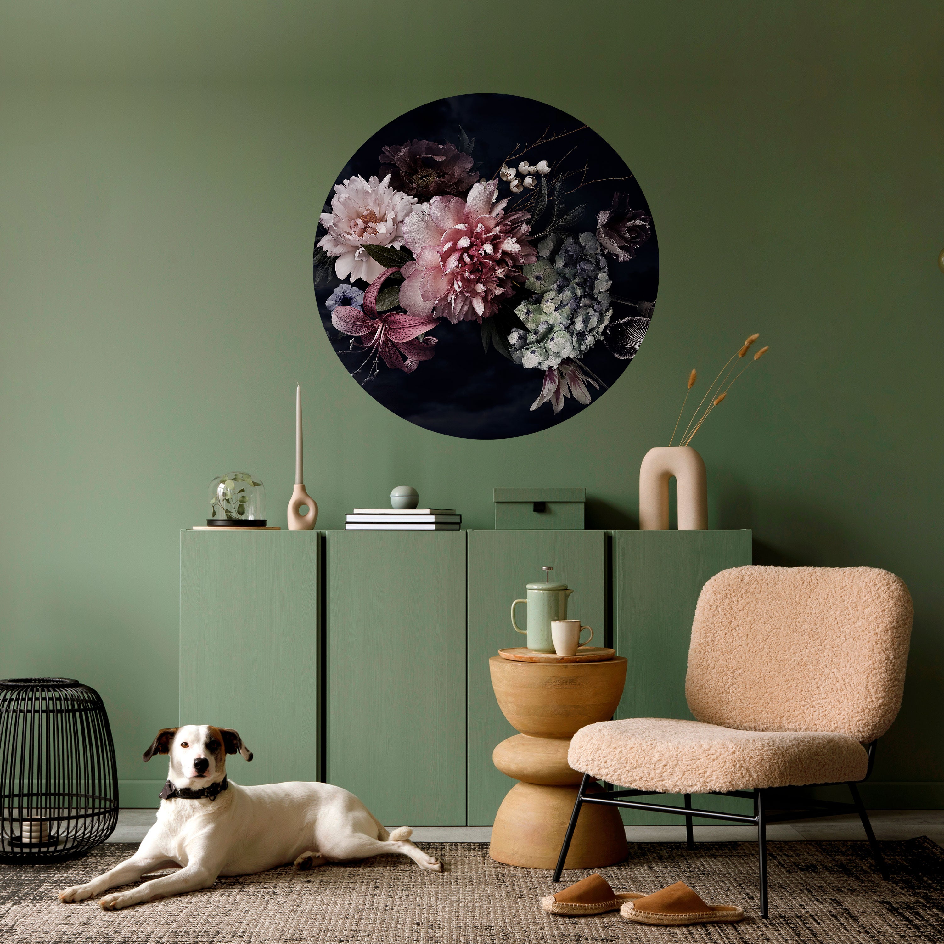 PURE BLOSSOM Naklejka okrągła