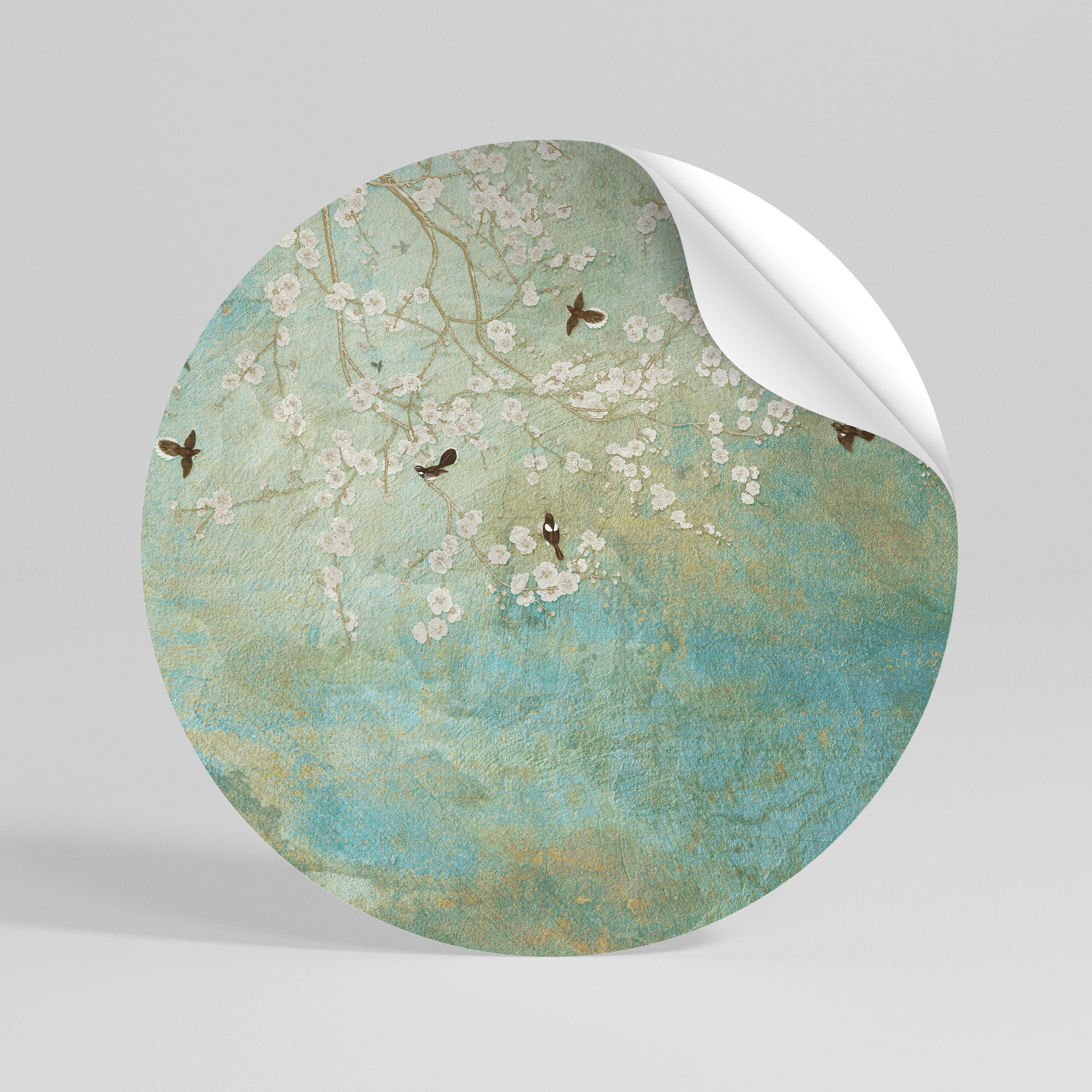 BLOOMING CHARM Naklejka okrągła