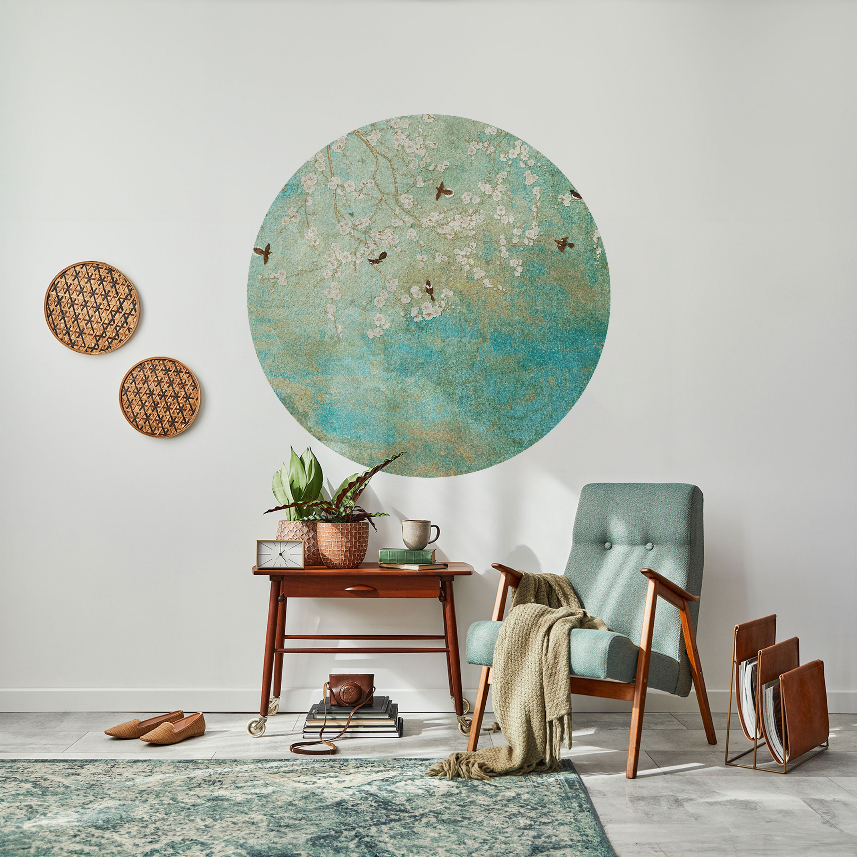 BLOOMING CHARM Naklejka okrągła