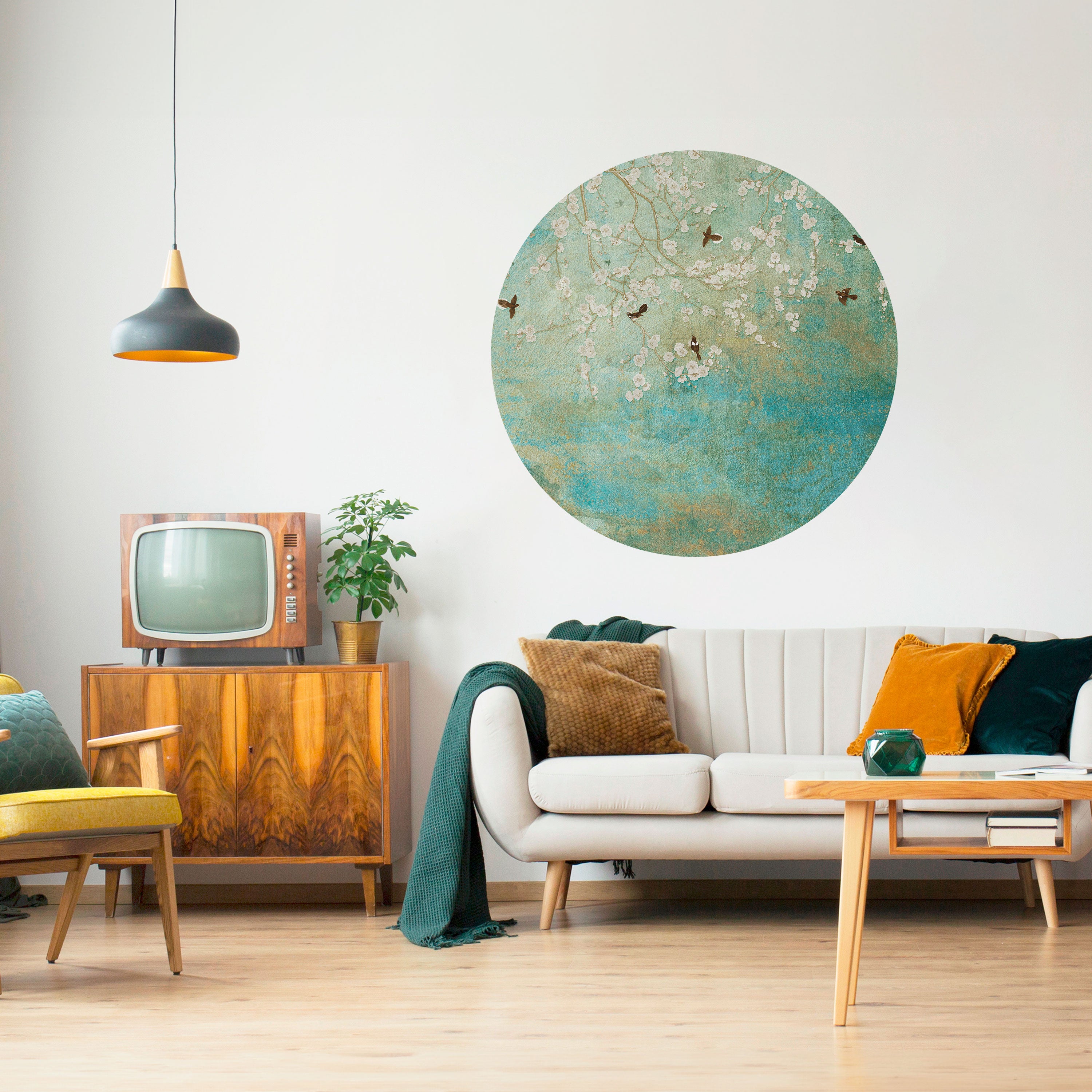 BLOOMING CHARM Naklejka okrągła