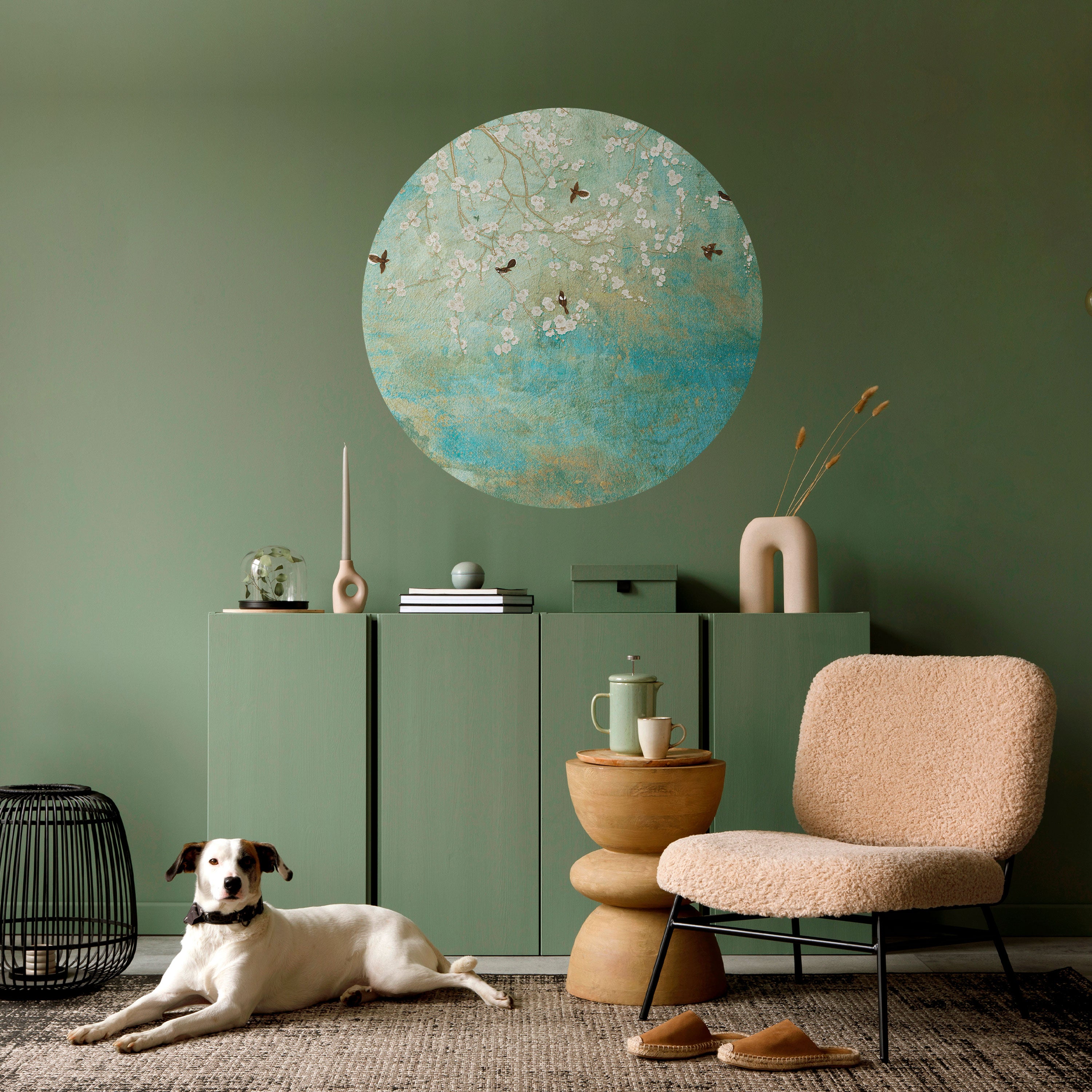 BLOOMING CHARM Naklejka okrągła