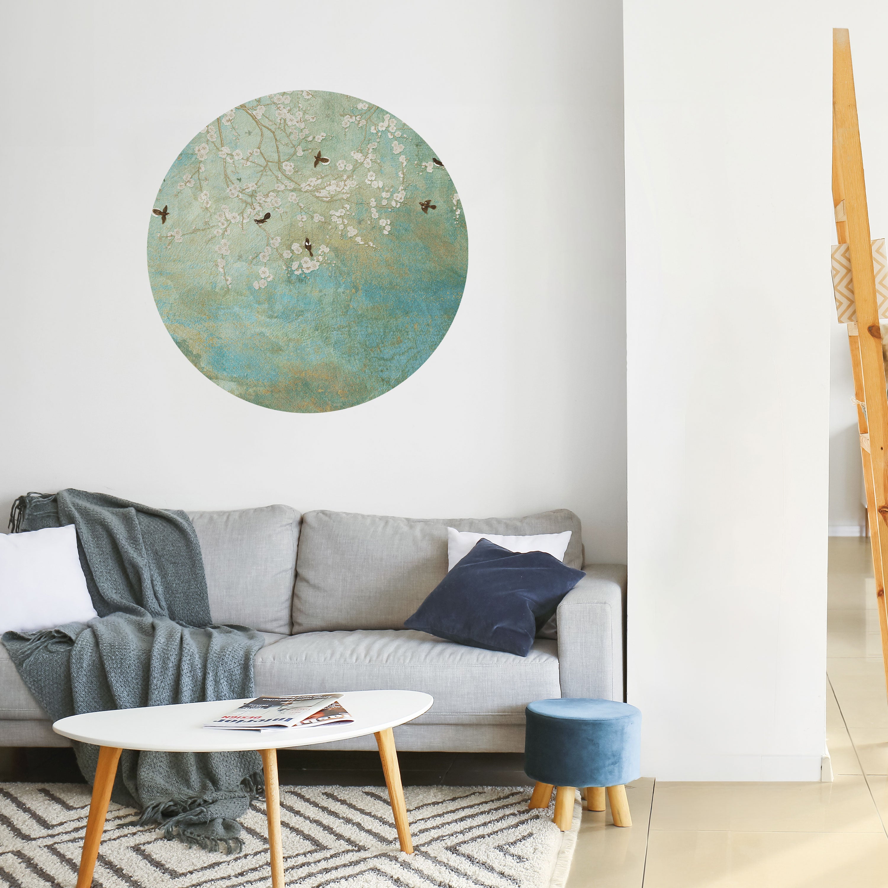 BLOOMING CHARM Naklejka okrągła