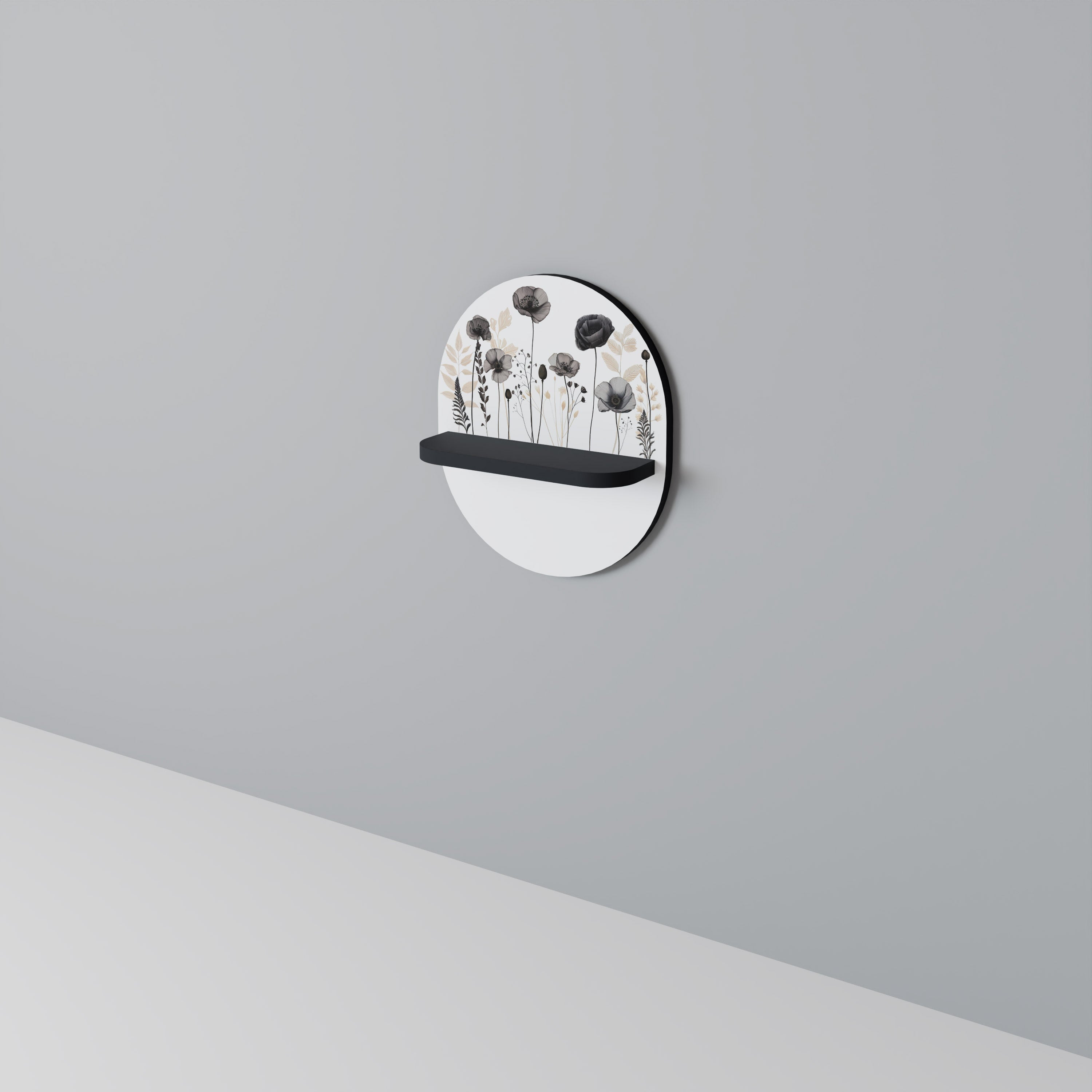 POPPY ALLURE Półka owalna Czarna