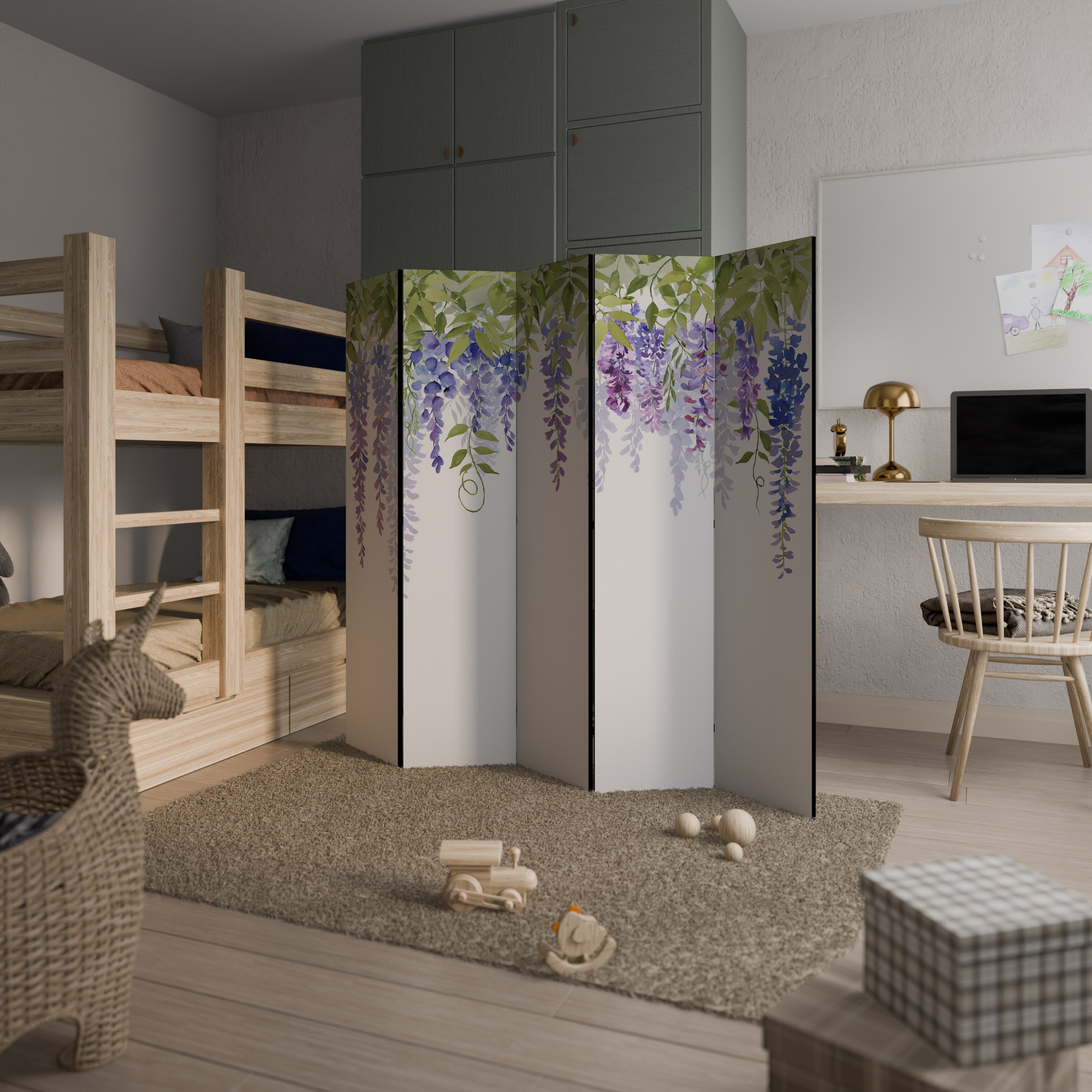 BOTANICAL BREEZE Dekoracyjny parawan 5-skrzydłowy