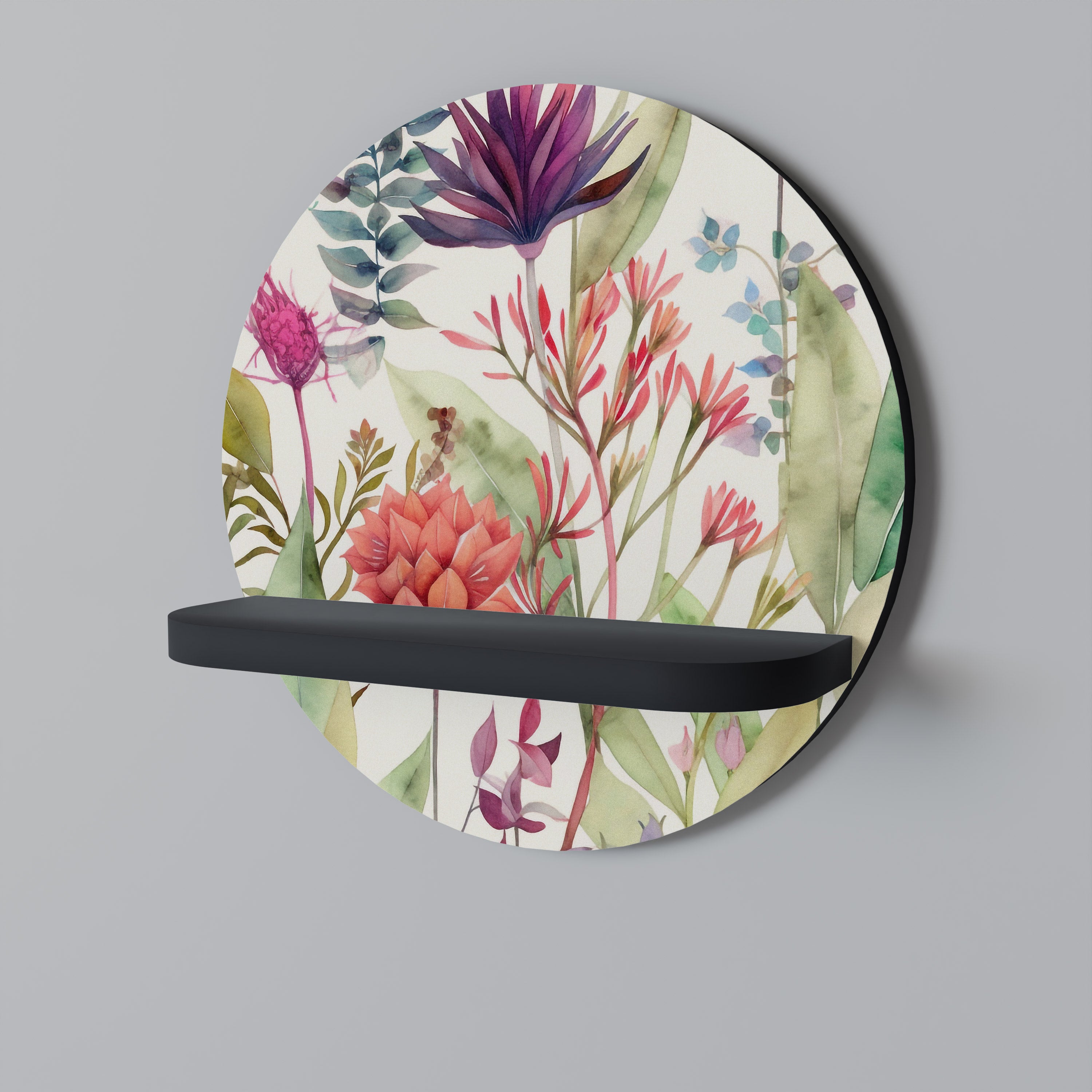 HERBAL FIESTA Półka okrągła Czarna