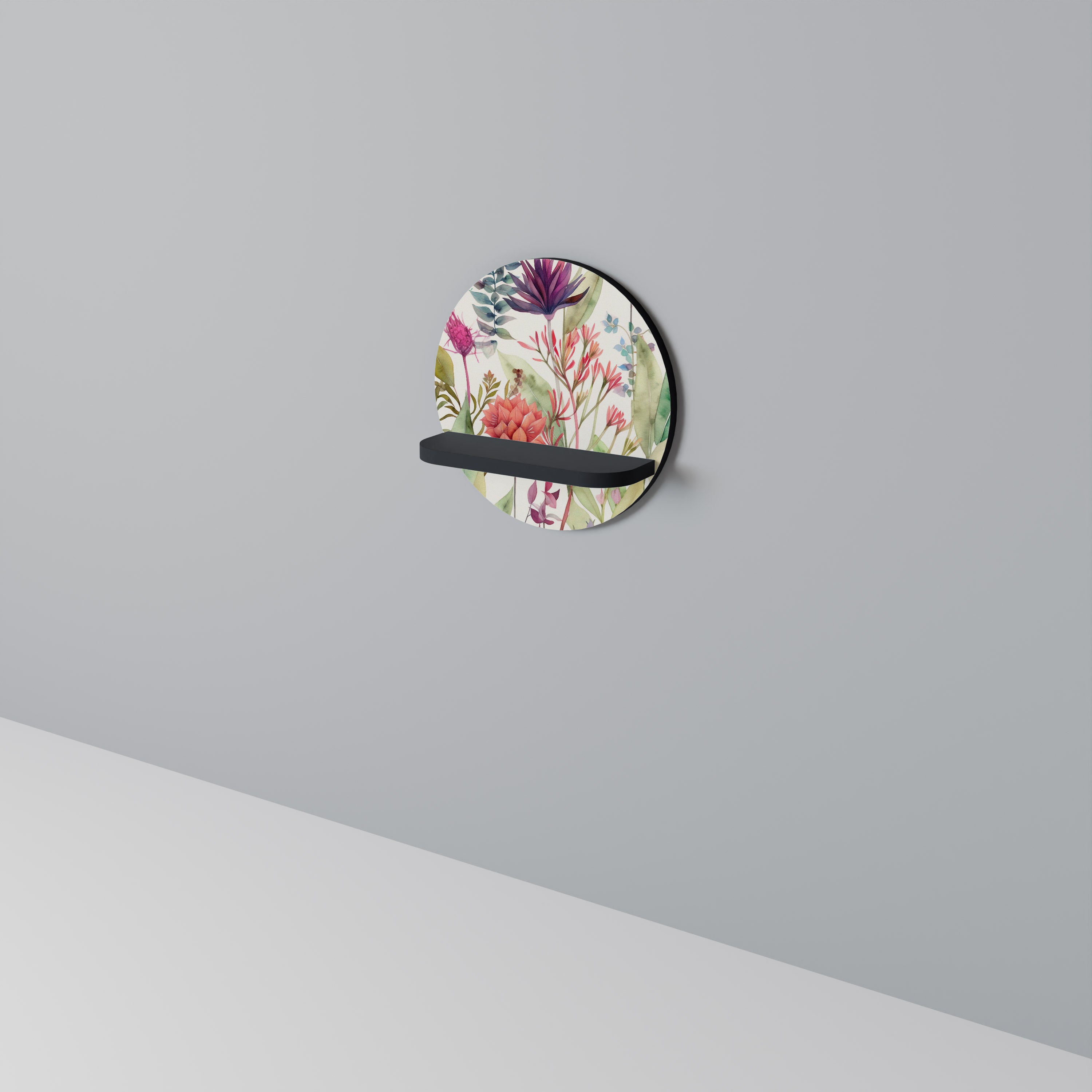 HERBAL FIESTA Półka okrągła Czarna