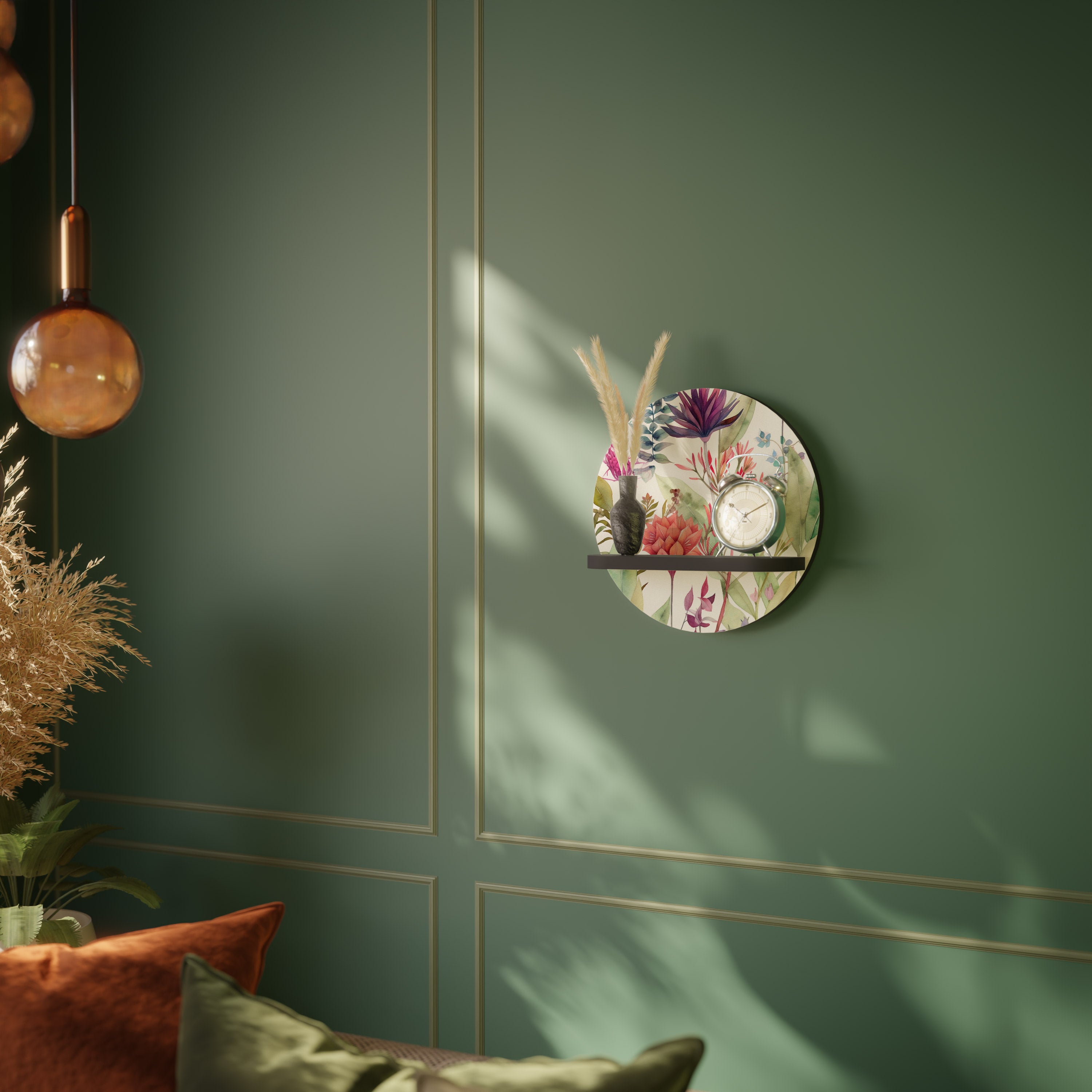 HERBAL FIESTA Półka okrągła Czarna