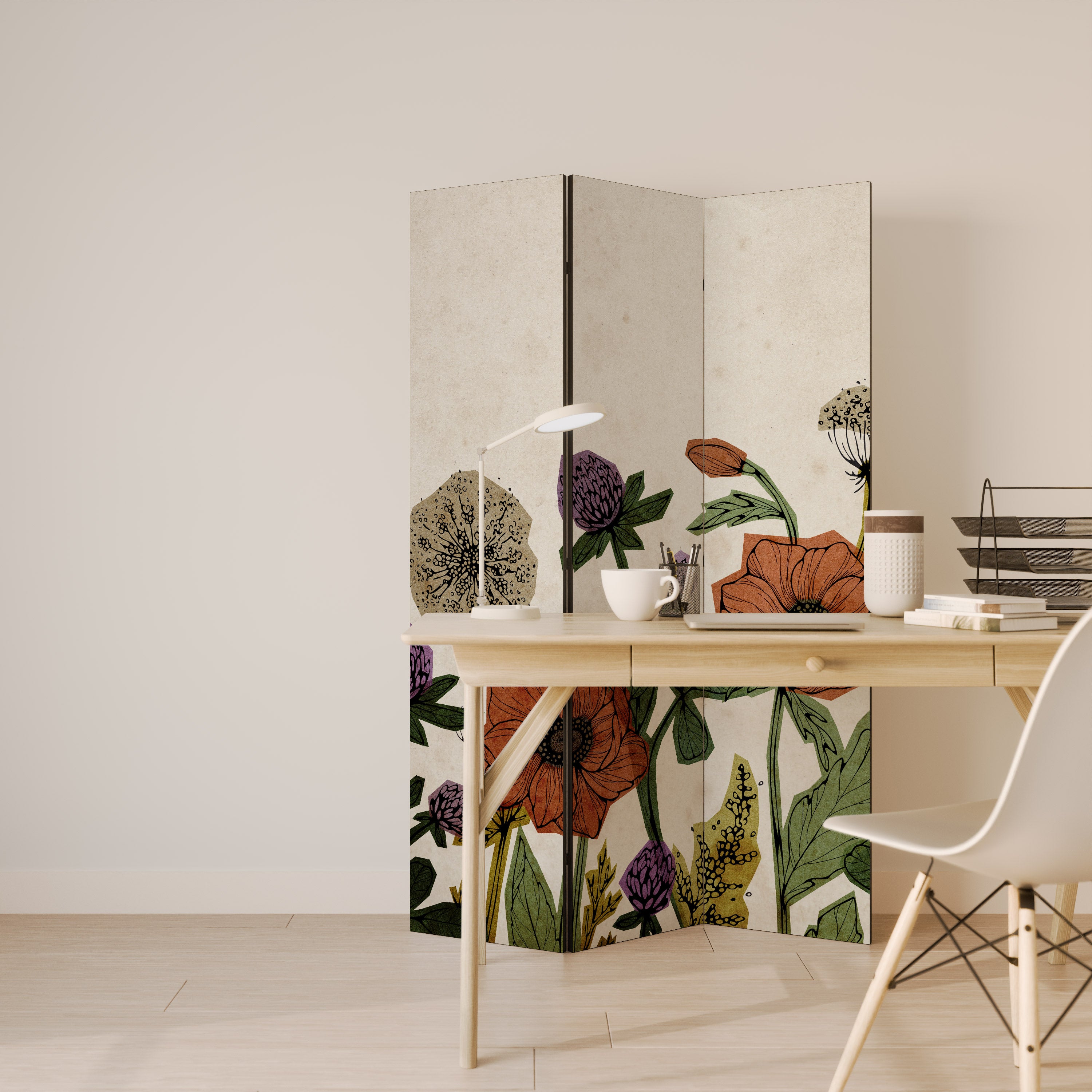 SPROUT ELEGANCE Dekoracyjny parawan 3-skrzydłowy
