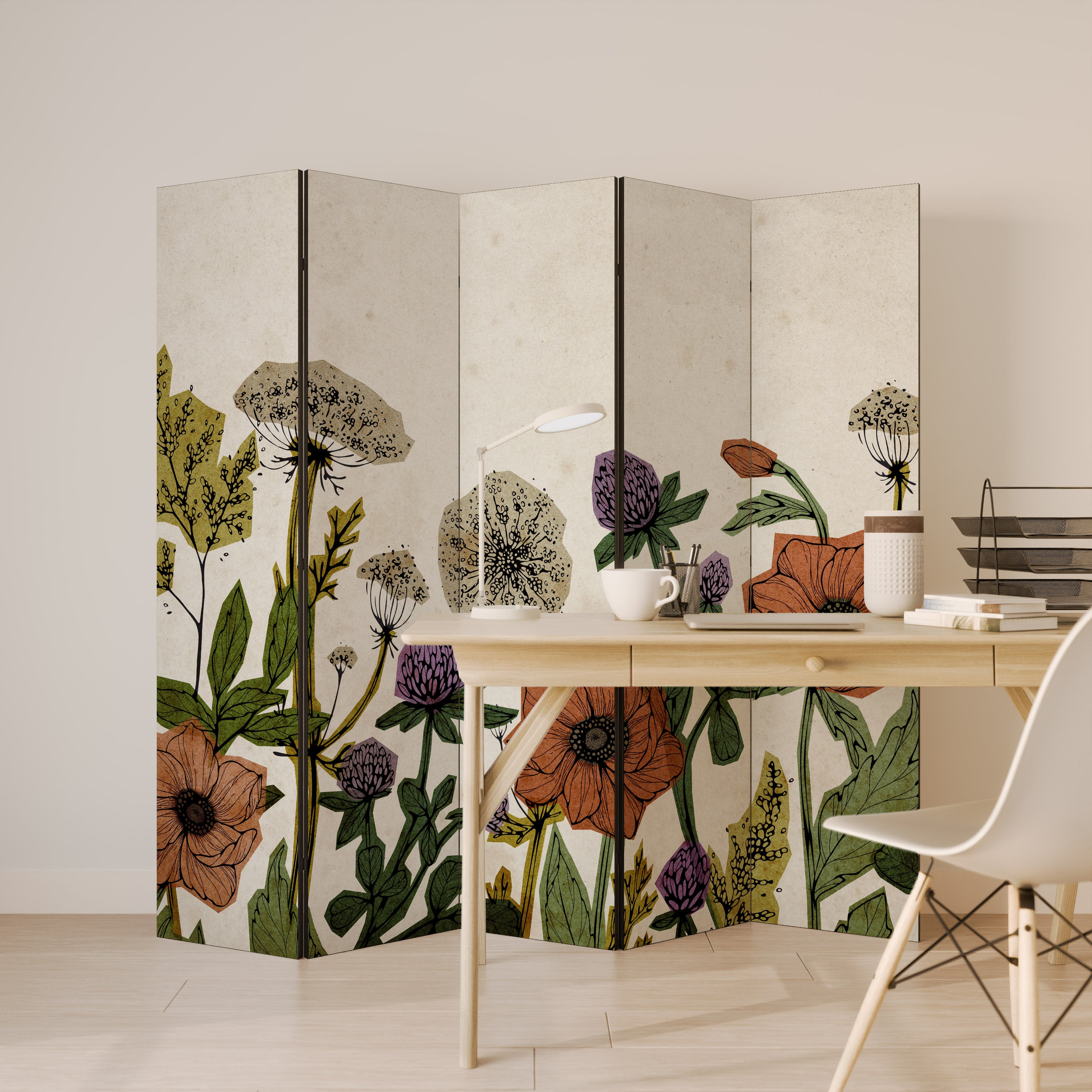 SPROUT ELEGANCE Dekoracyjny parawan 5-skrzydłowy