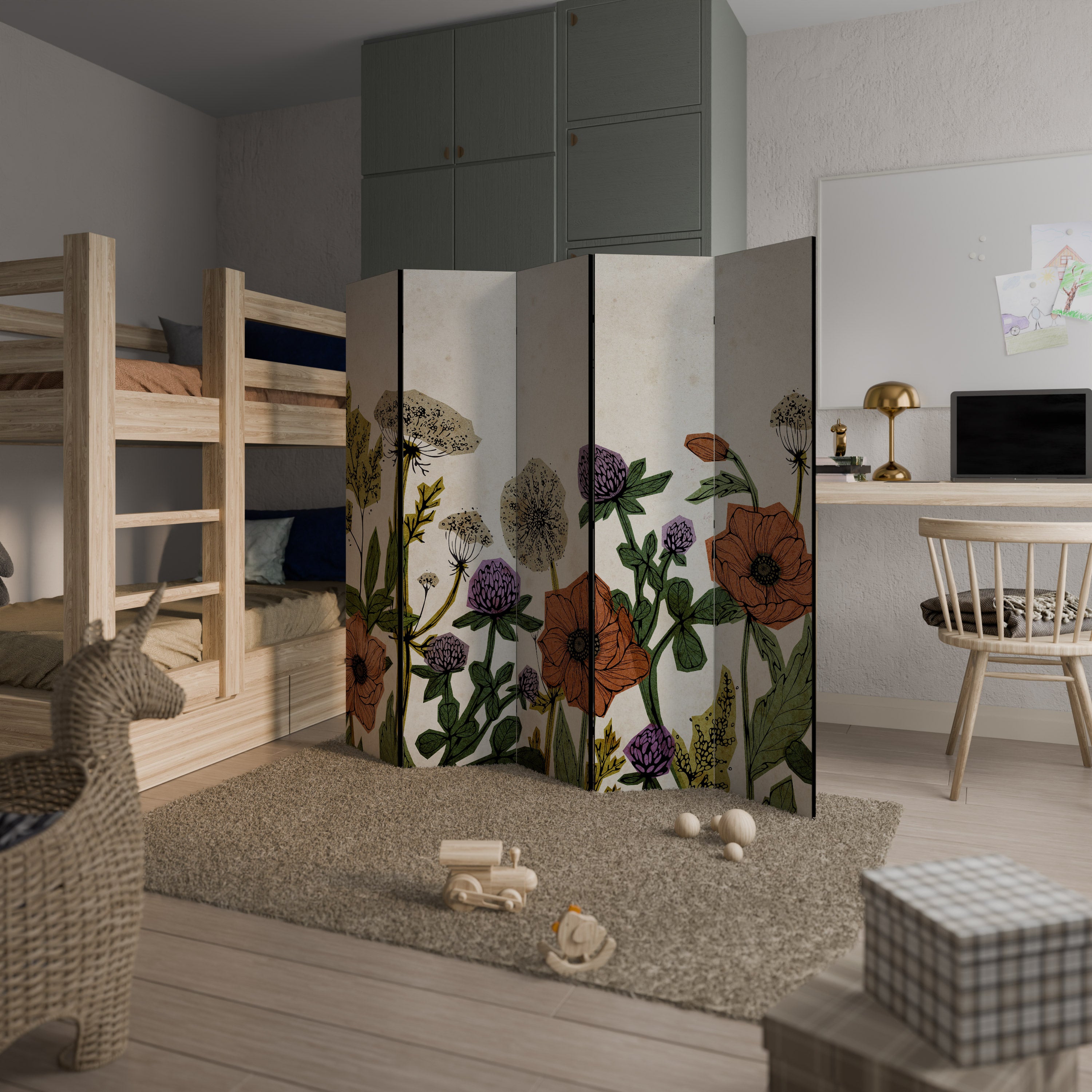 SPROUT ELEGANCE Dekoracyjny parawan 5-skrzydłowy