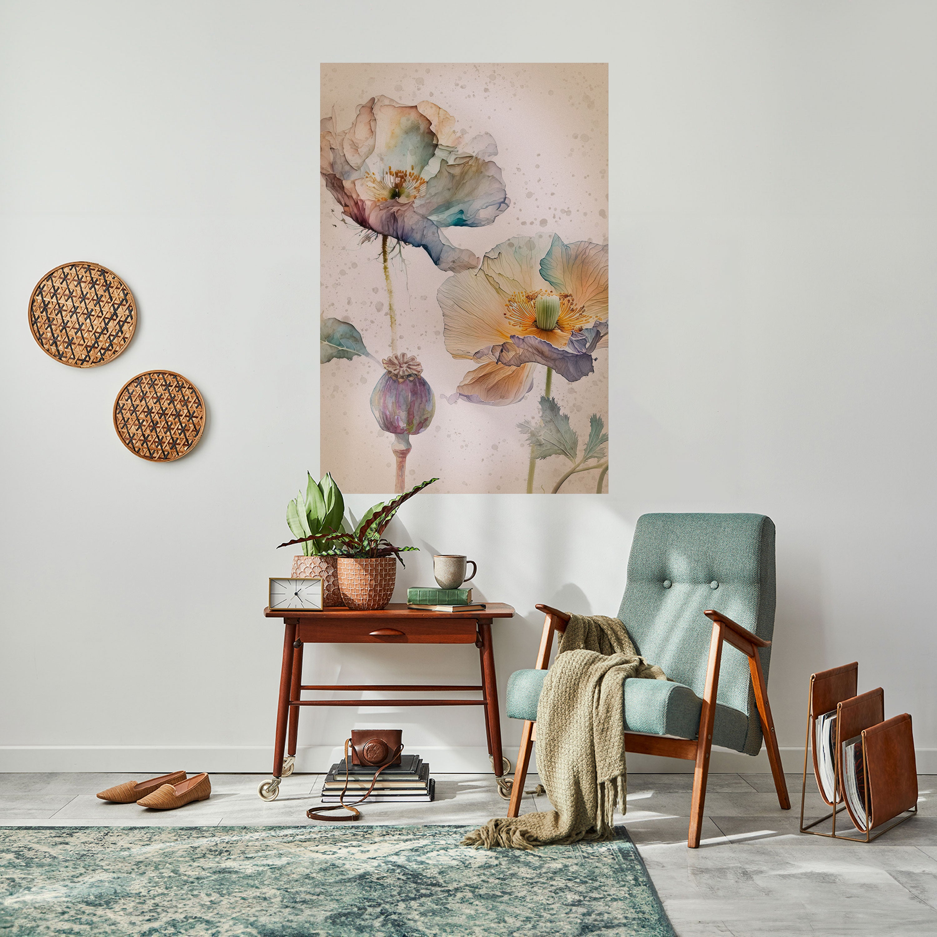 SOFTEN POPPY Naklejka/Plakat pionowy