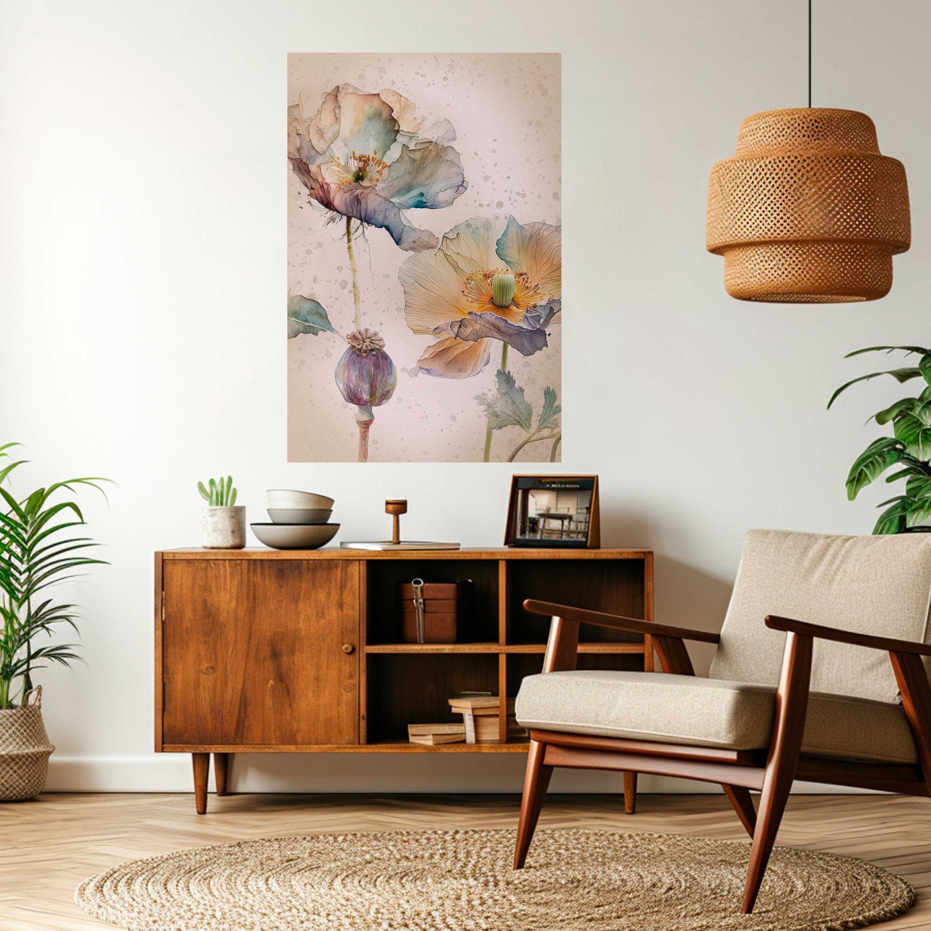 SOFTEN POPPY Naklejka/Plakat pionowy
