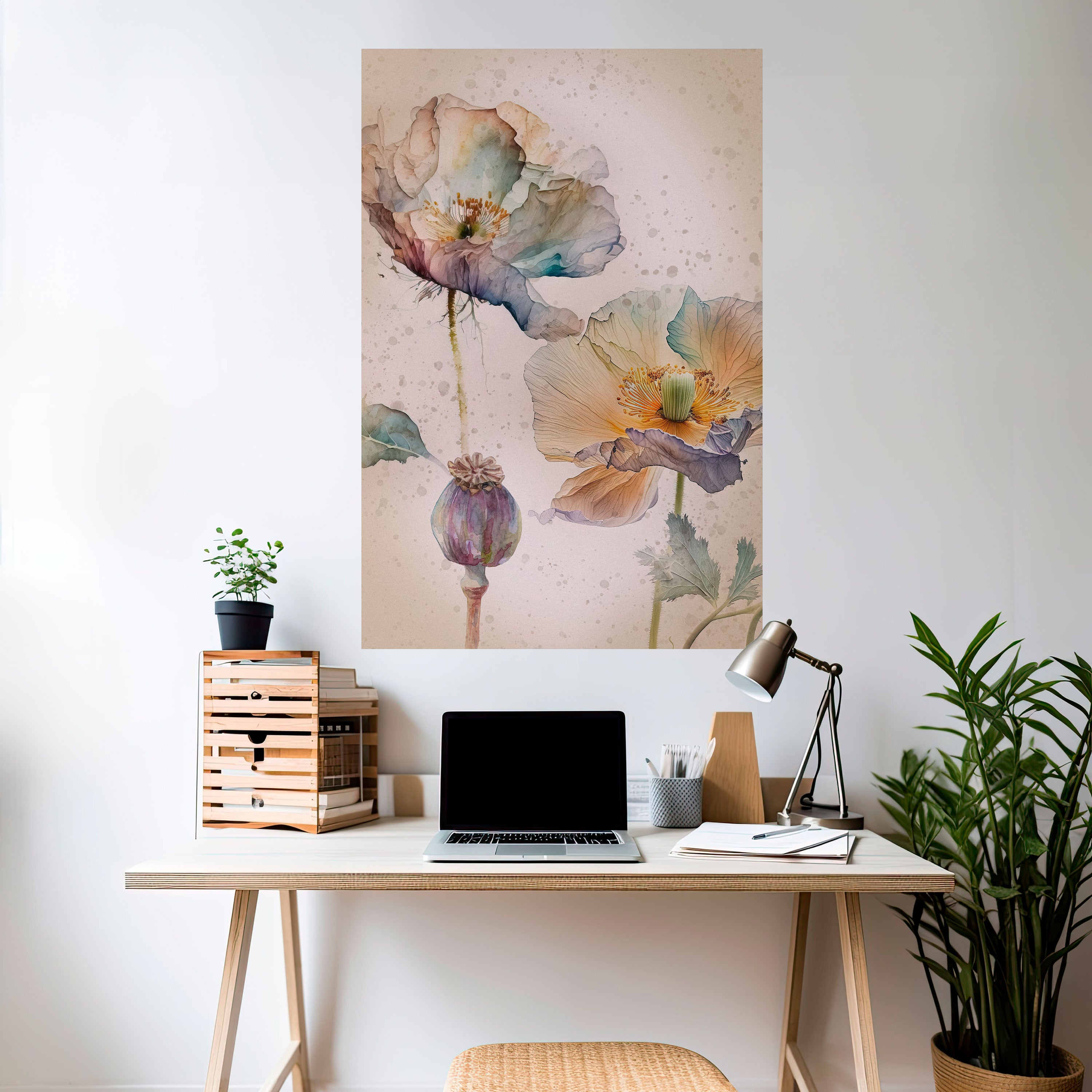 SOFTEN POPPY Naklejka/Plakat pionowy