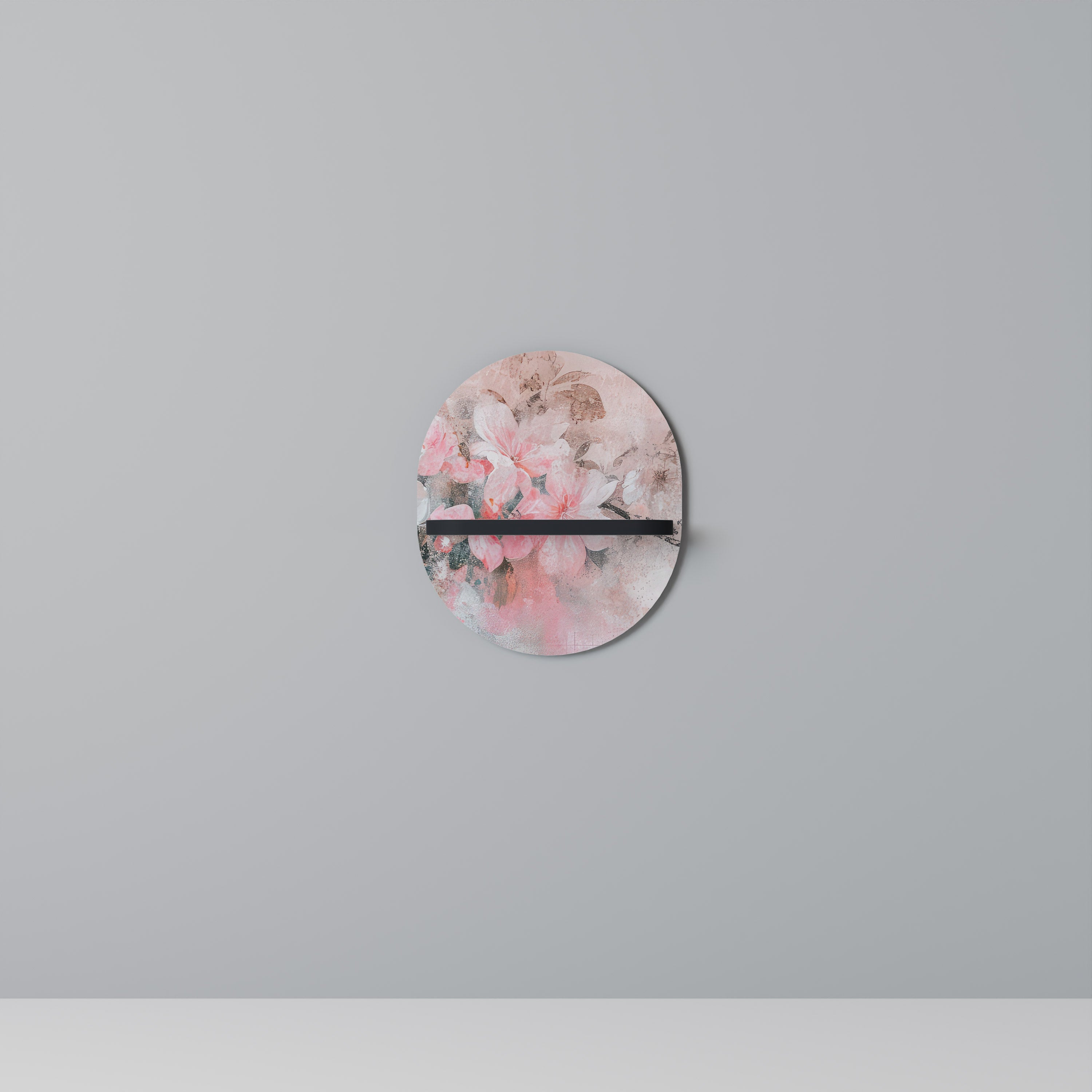 CHERRY BLOSSOM Półka owalna Czarna