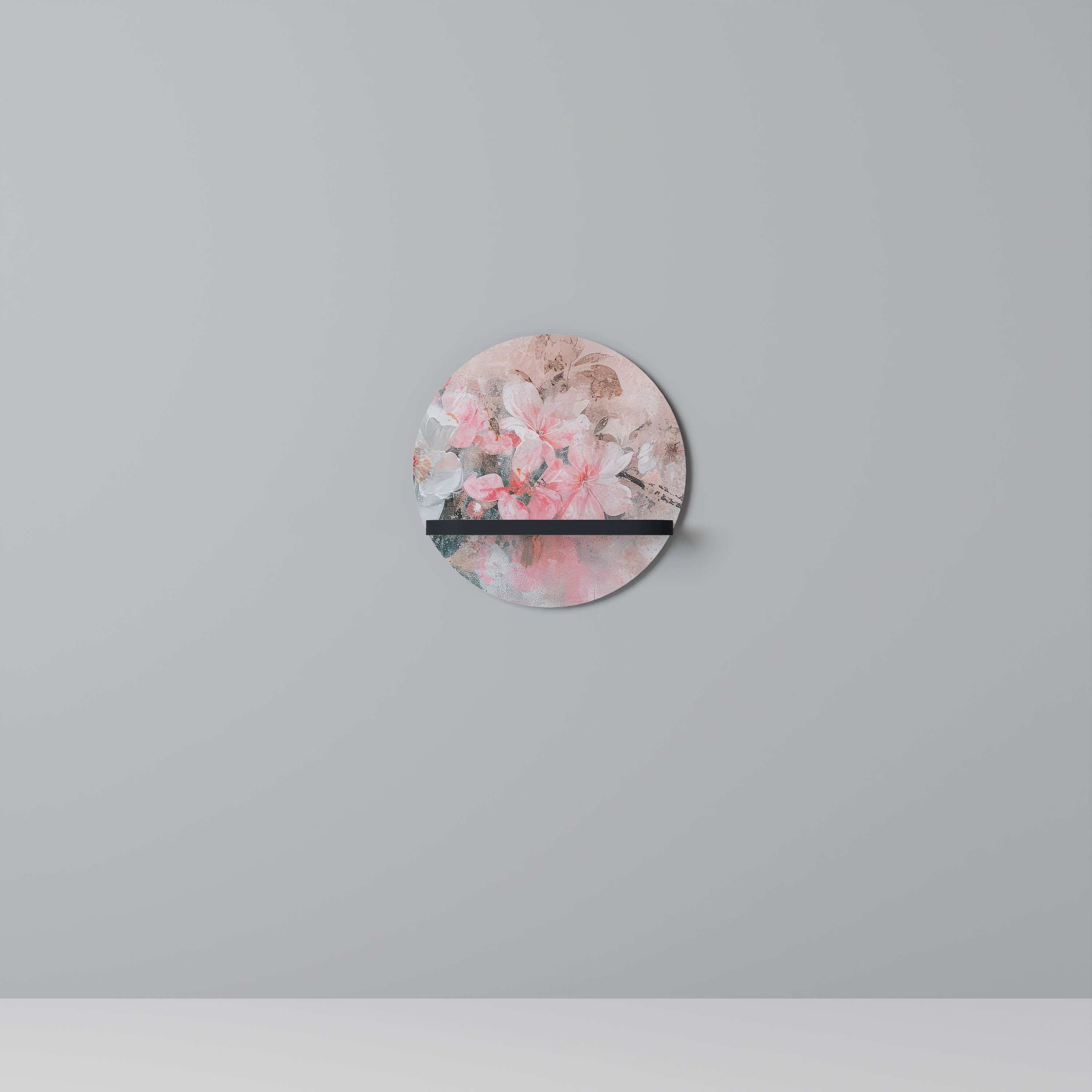 CHERRY BLOSSOM Półka okrągła Czarna