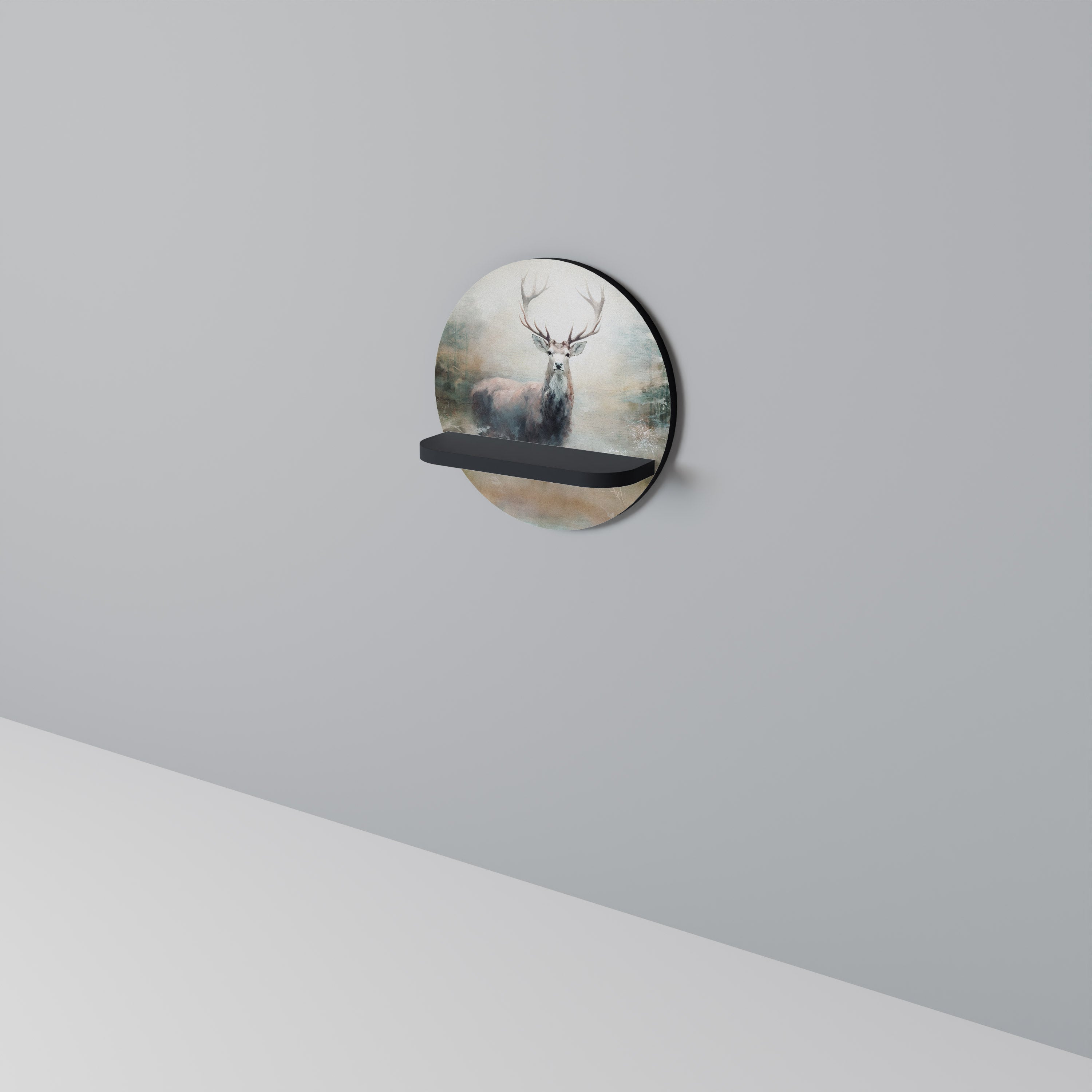 FOREST KING Półka okrągła Czarna