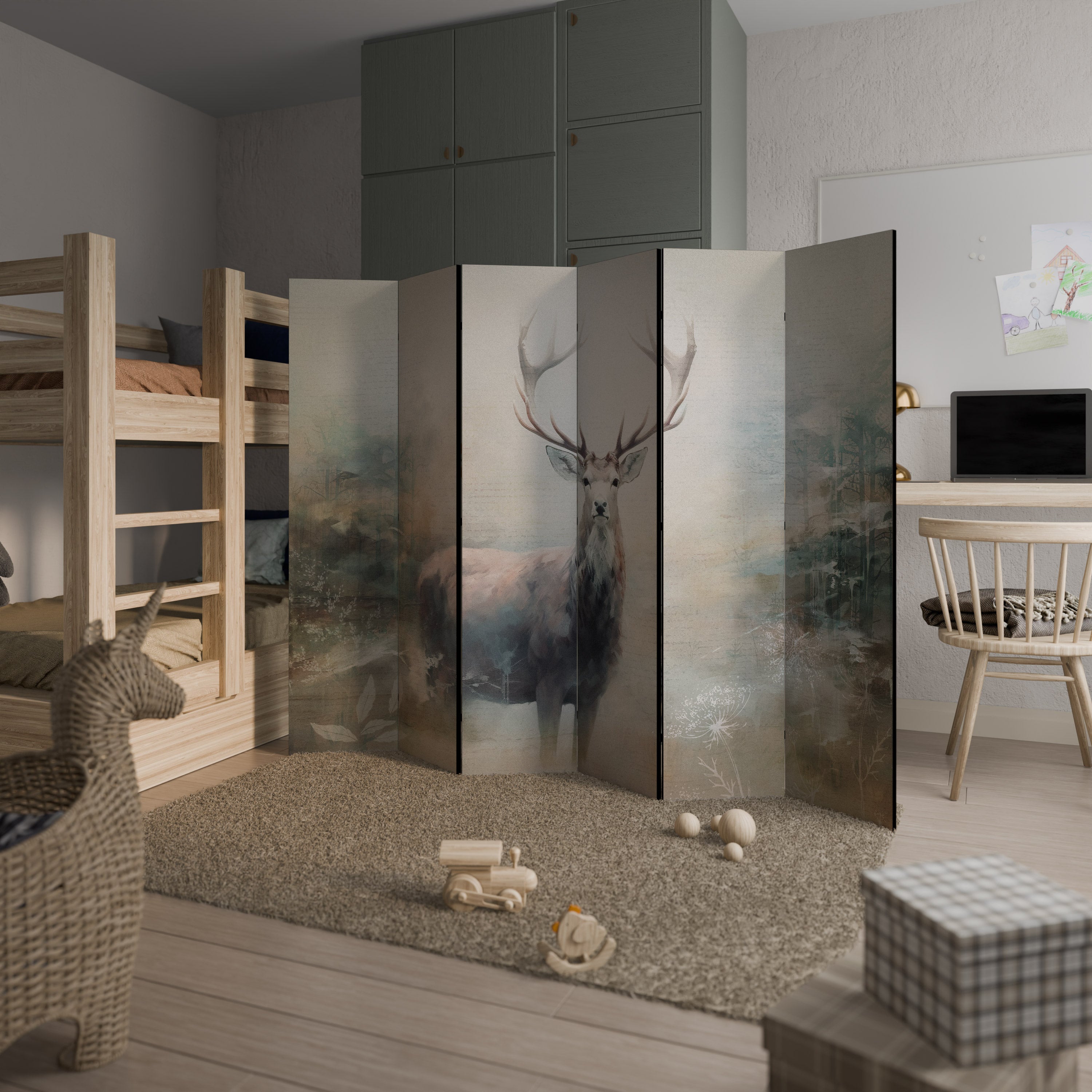 FOREST KING Dekoracyjny parawan 6-skrzydłowy
